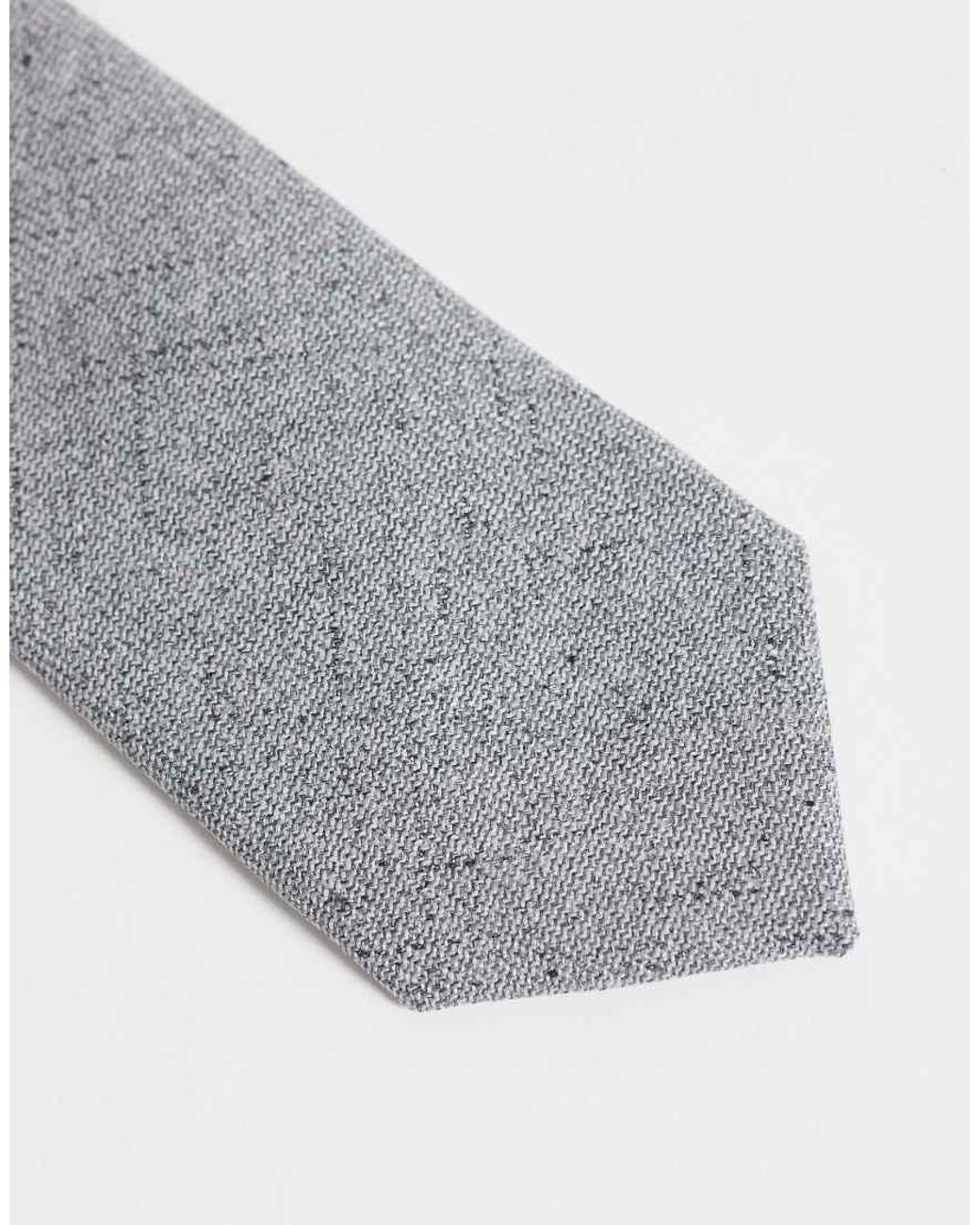 ASOS White Woven Texture Tie for men
