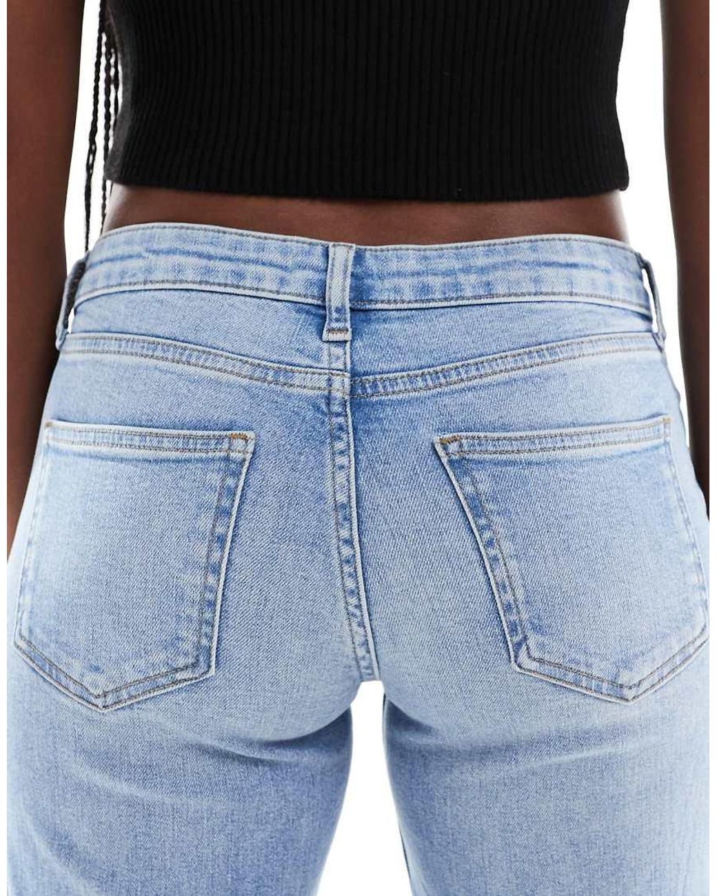 ONLY Blue Judy Low Rise Wide Leg Jeans