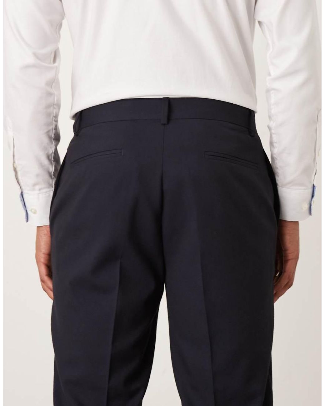 ASOS Blue Tapered Suit Trousers for men