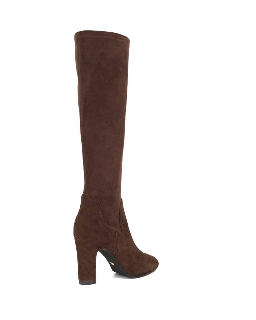 Dune Brown Simple Knee High Boots