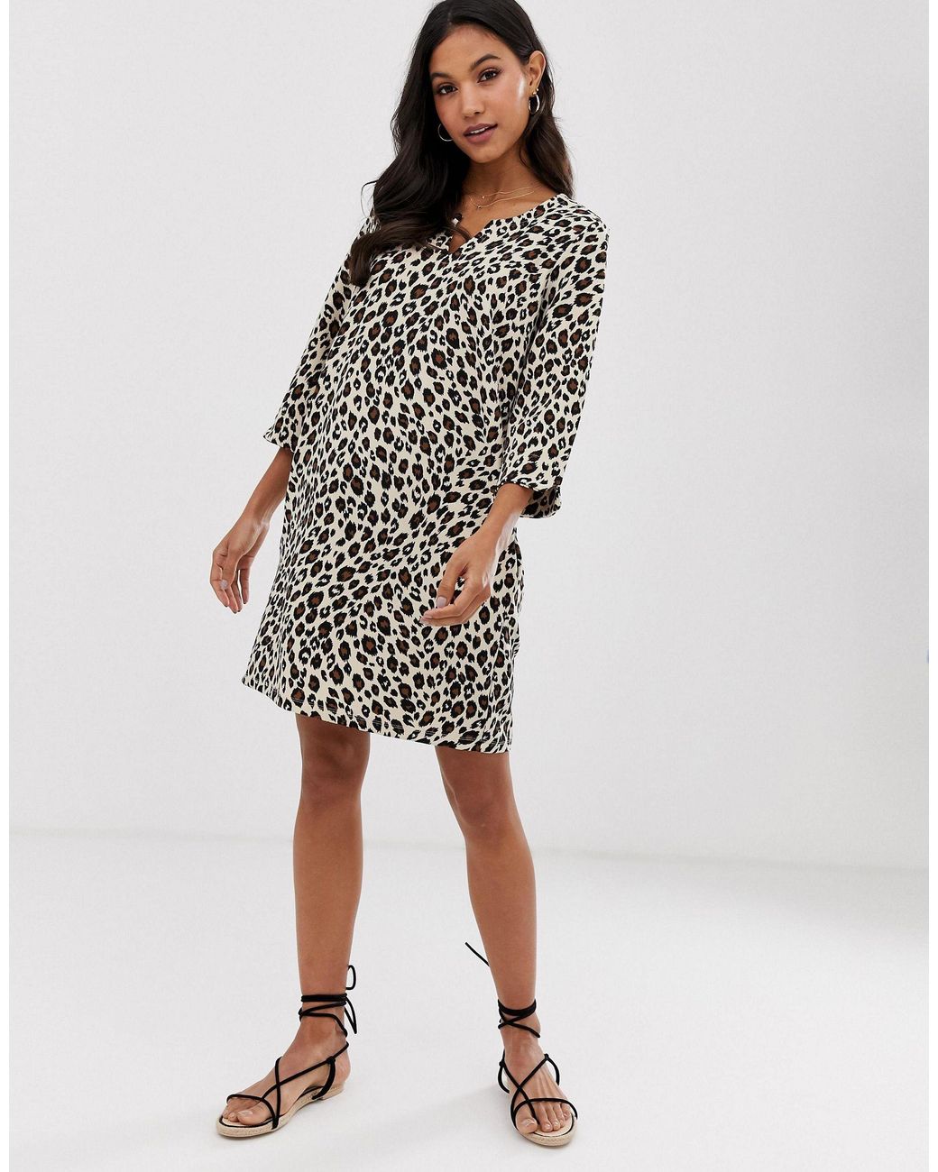 vila leopard print dress