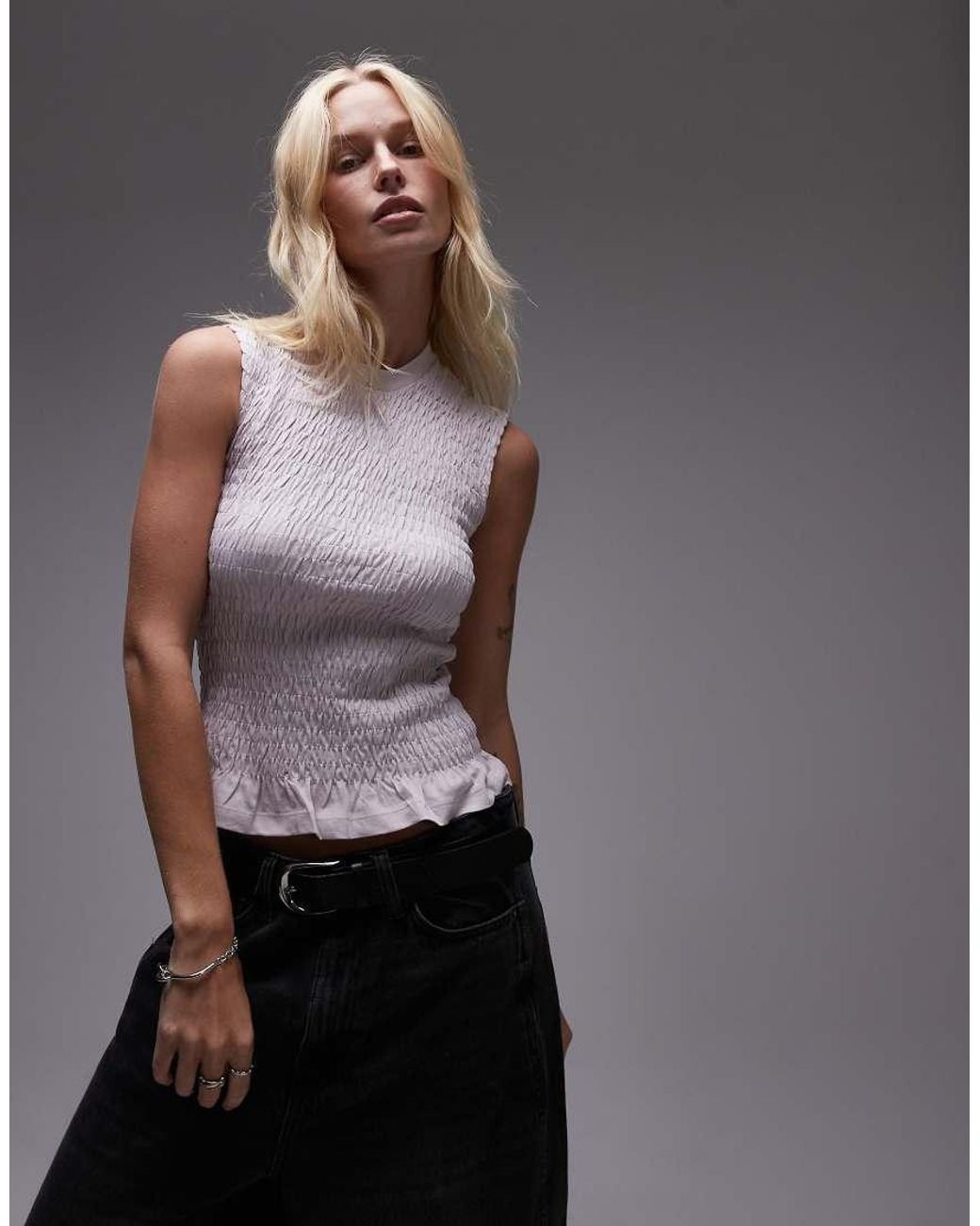 AllSaints Gray Ode Tank Top