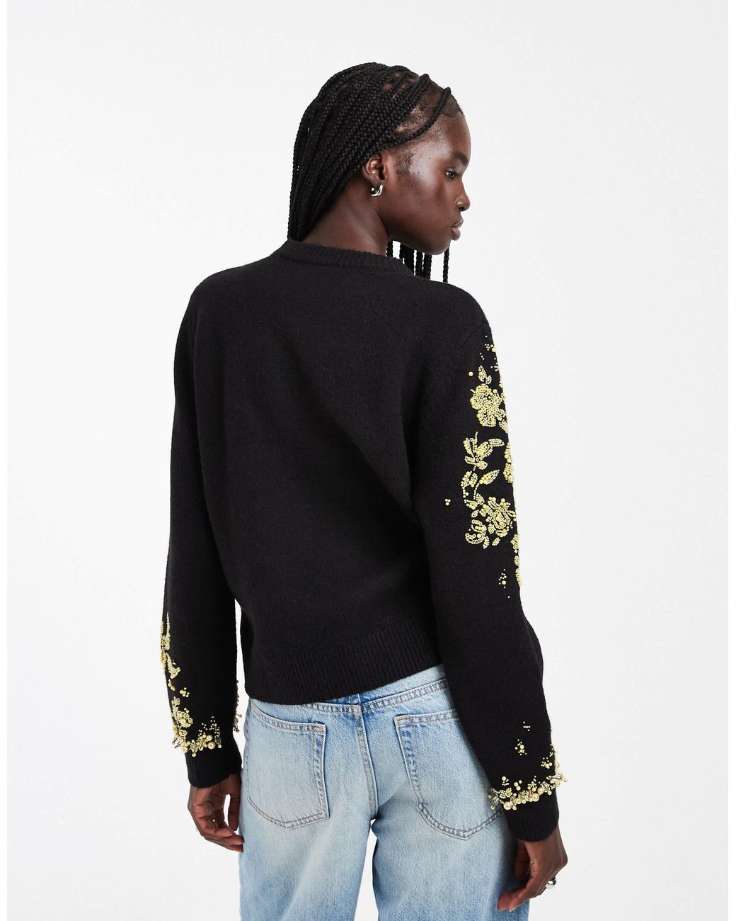 Pull orné ASOS en coloris Black