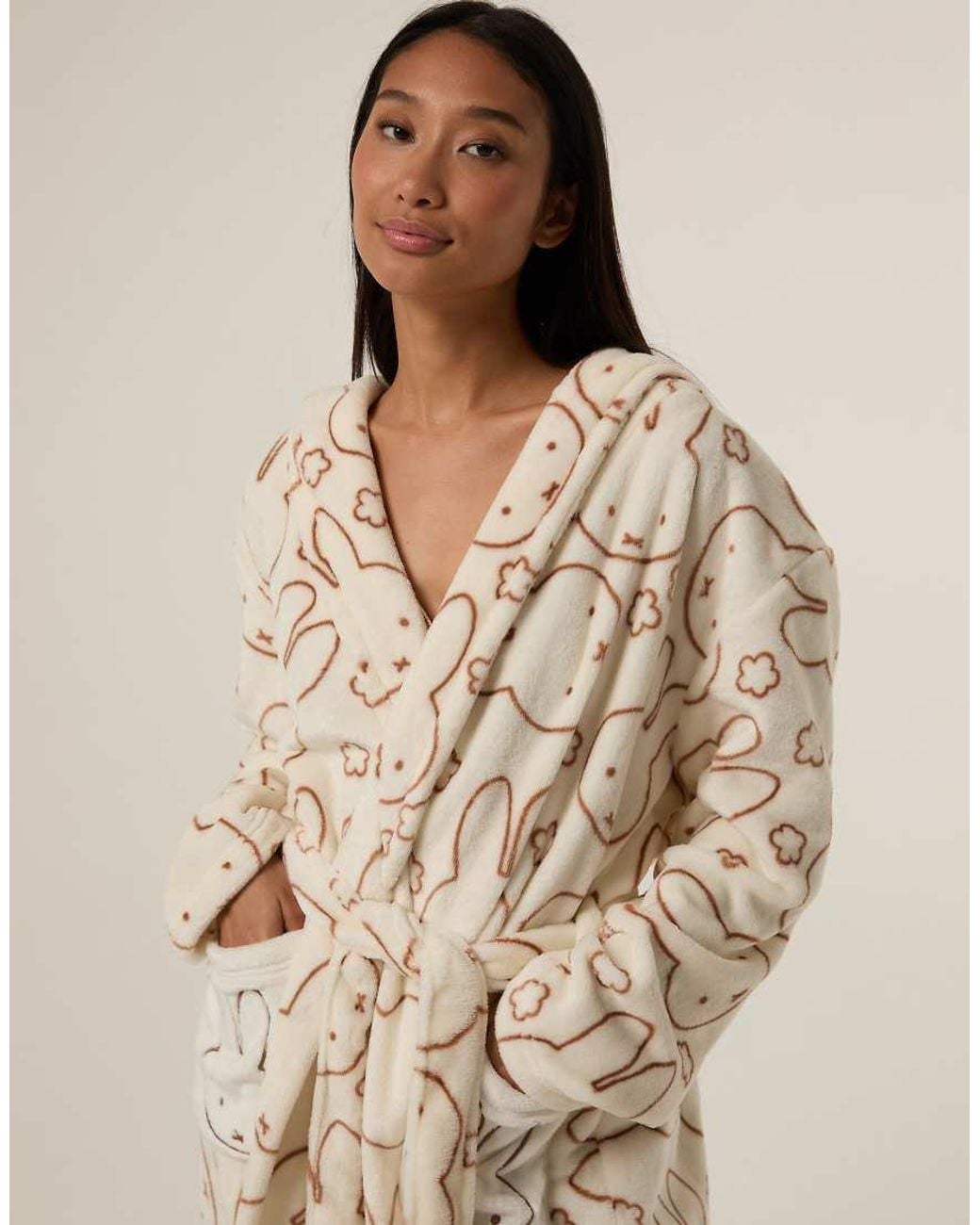 Skinnydip London Natural Miffy X Flower Dressing Gown
