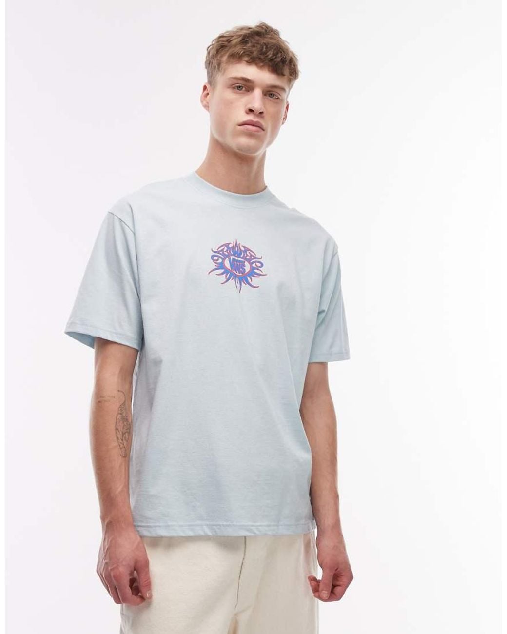 Vans Blue Torched Backprint T-shirt for men