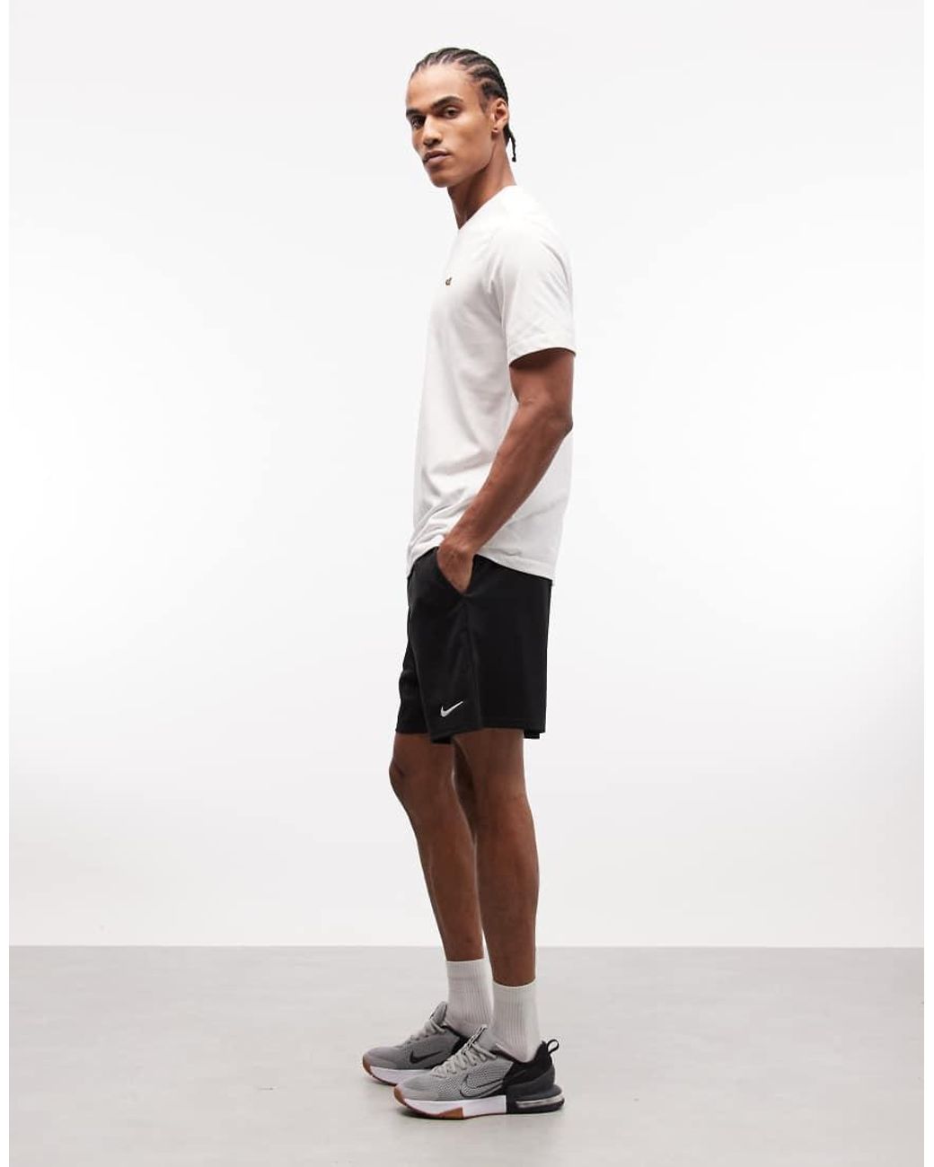 Nike White Dri-Fit Flex 7 Inch Shorts for men