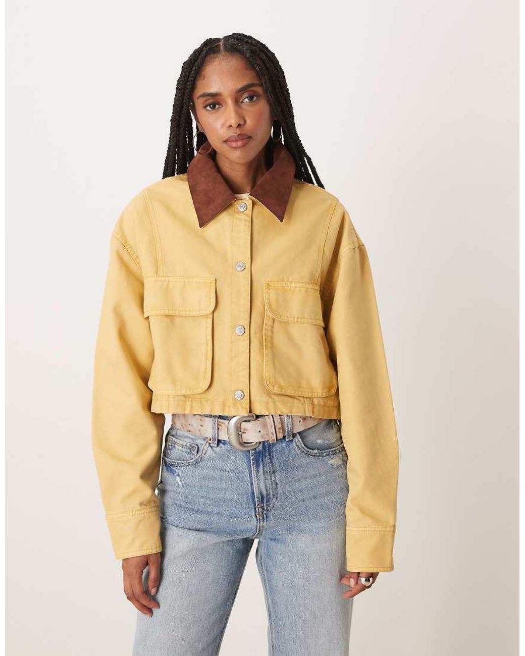 Free People Blue Martha Workwear Jacket