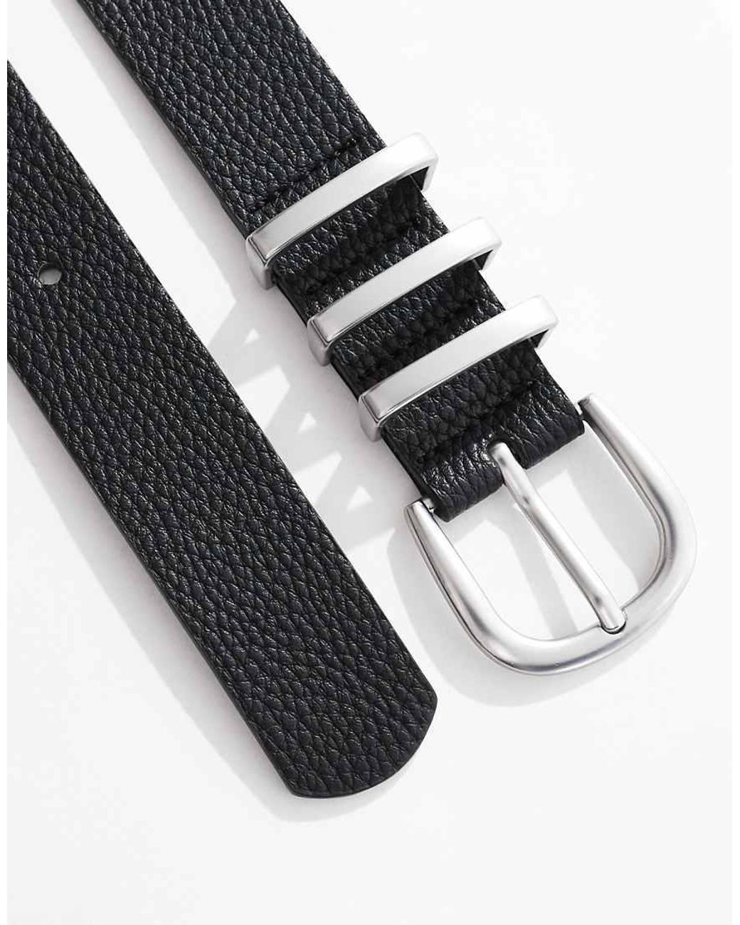 Pieces Blue Silver Buckle Belt