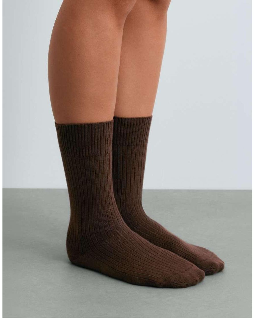 Oysho White 3 Pairs Of Cotton Blend Classic Socks