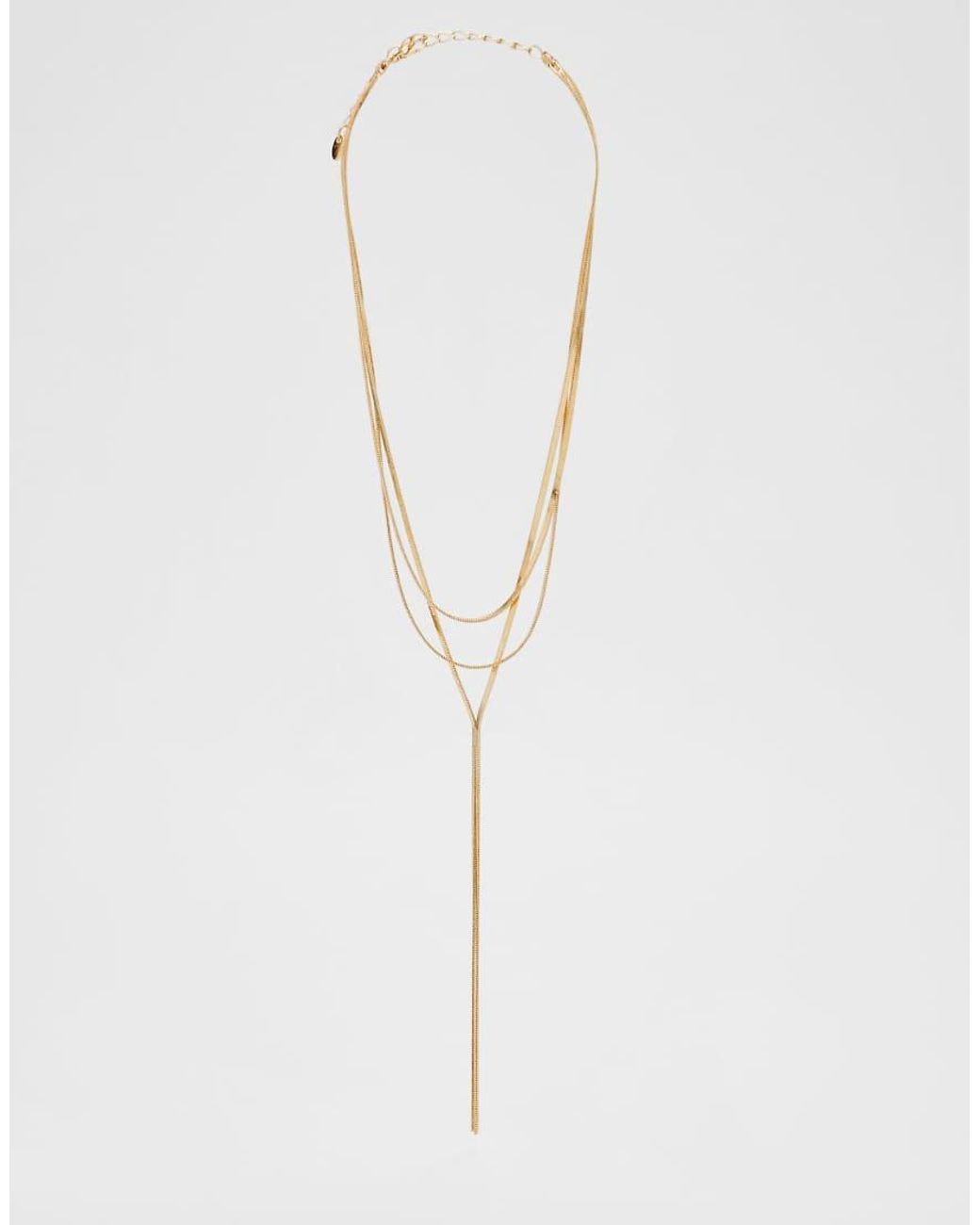Stradivarius Brown Long Multi-chain Necklace
