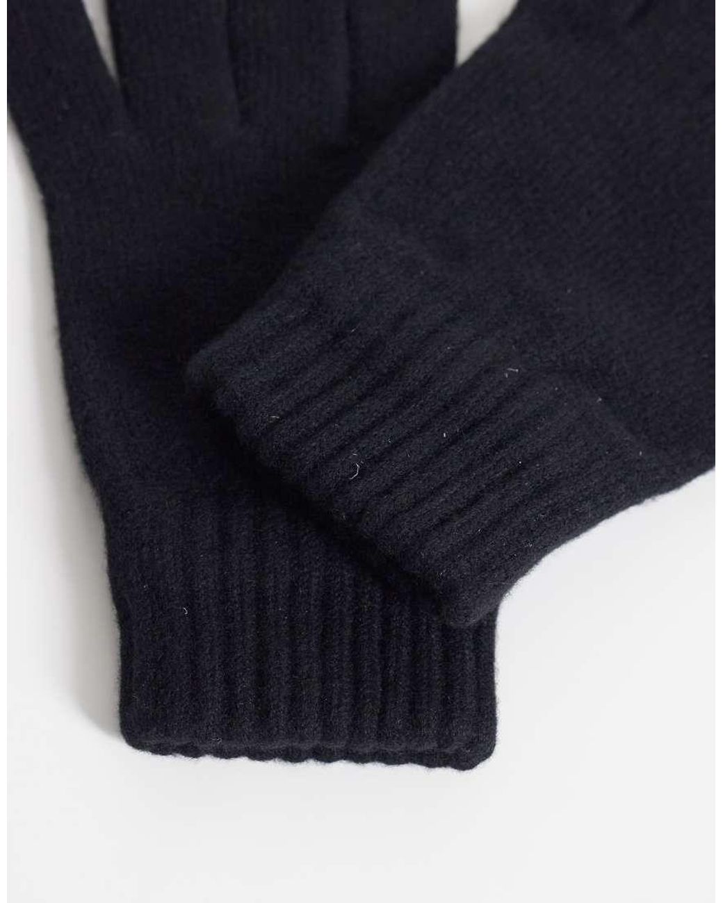 Guanti di Mango in Black da Uomo
