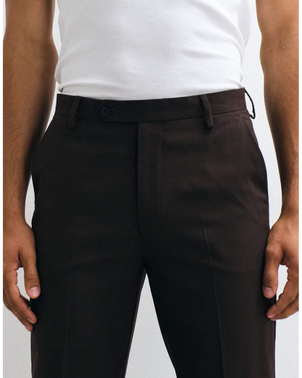 ASOS Black Tapered Suit Trousers for men