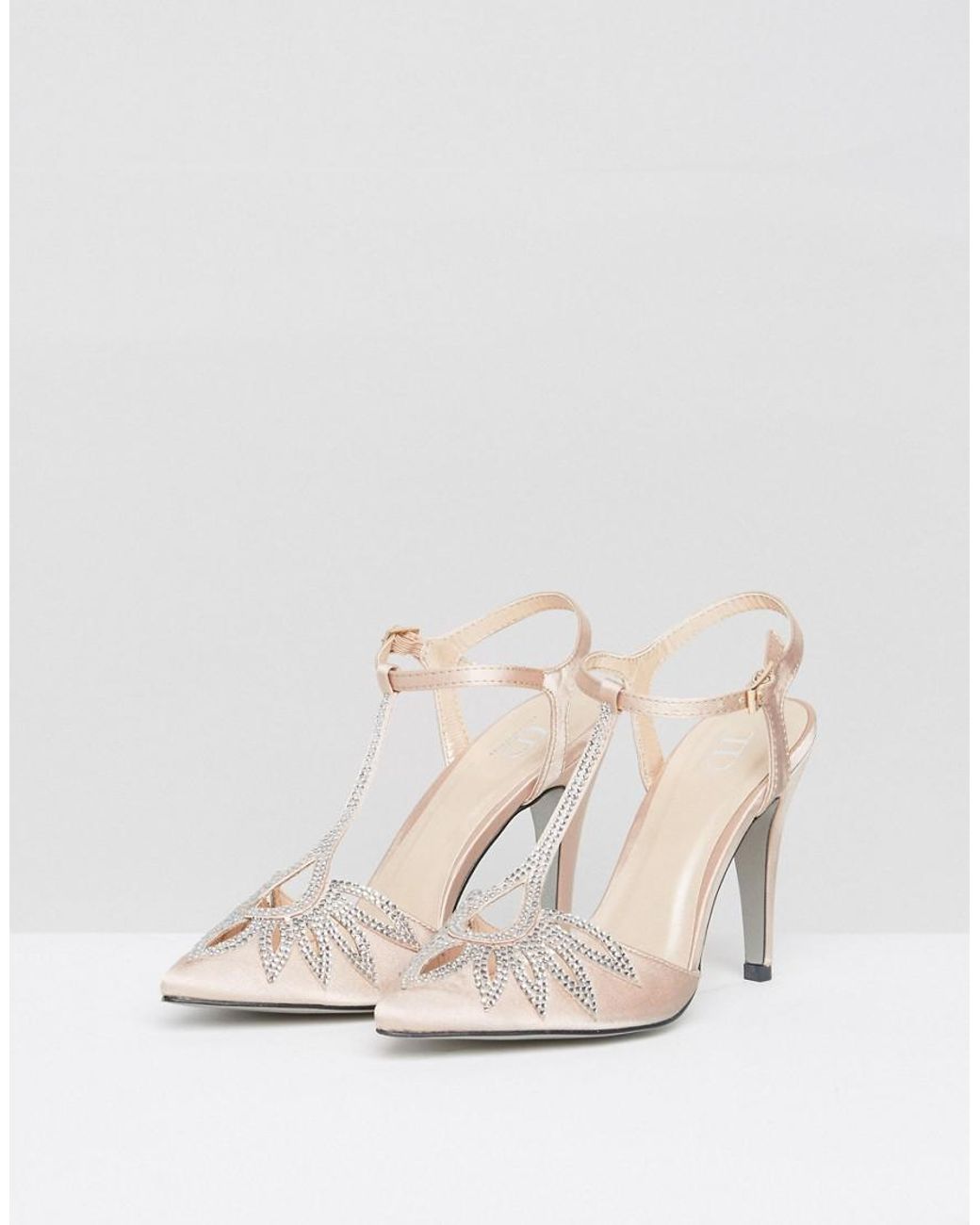 True Decadence T-bar Heeled Shoes in Metallic | Lyst UK