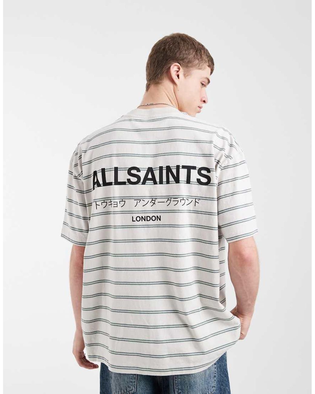 AllSaints White Underground Oversized T-shirt for men