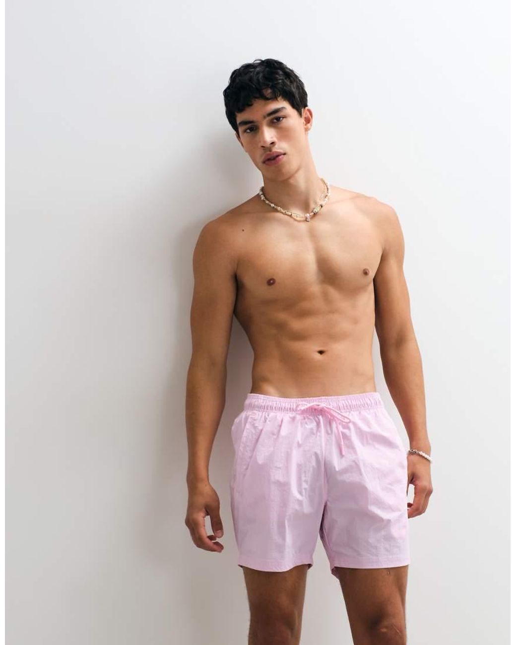 Boss White Octopus Swim Shorts With Logo Print for men