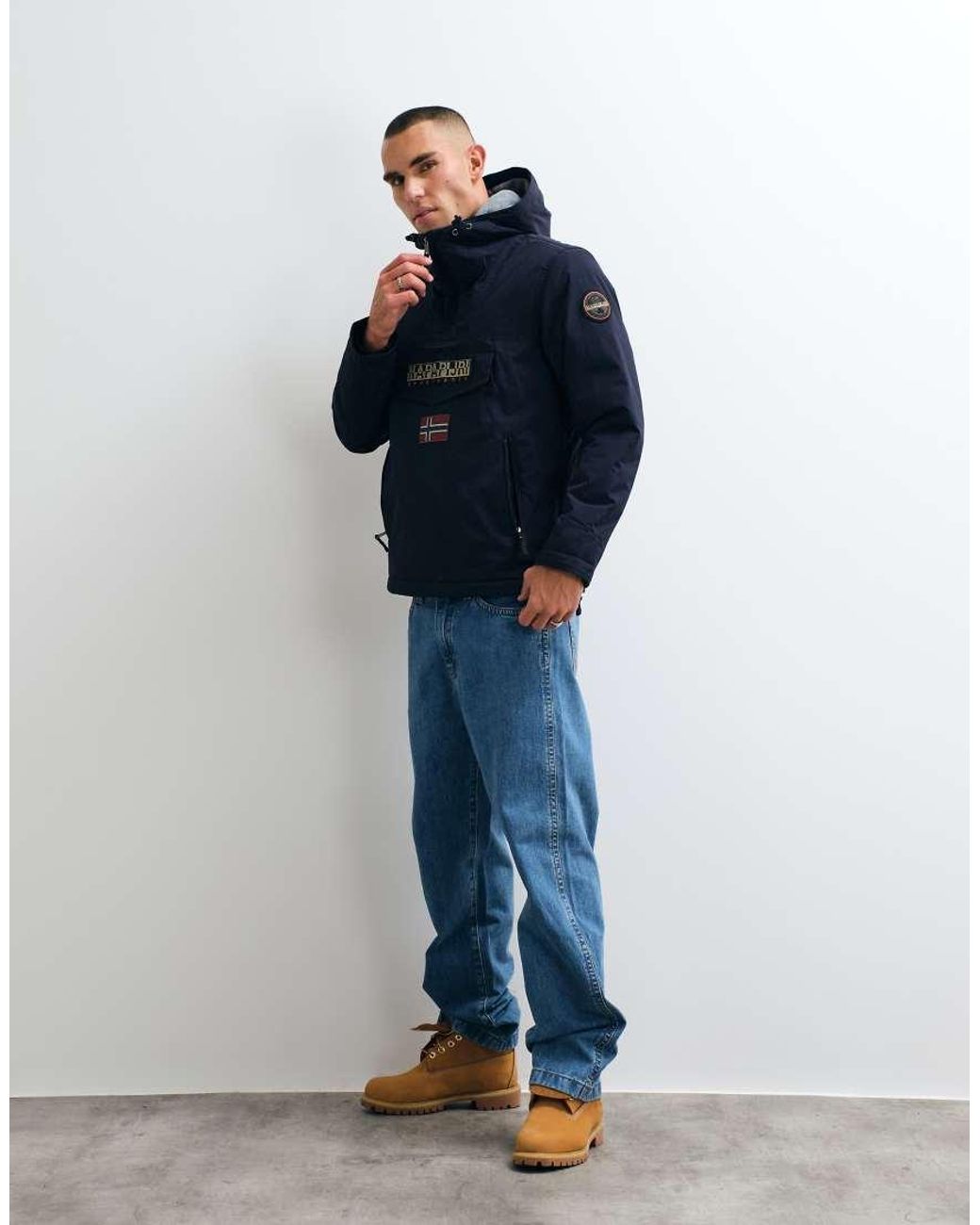 Napapijri Blue Rainforest Pocket Anorak for men