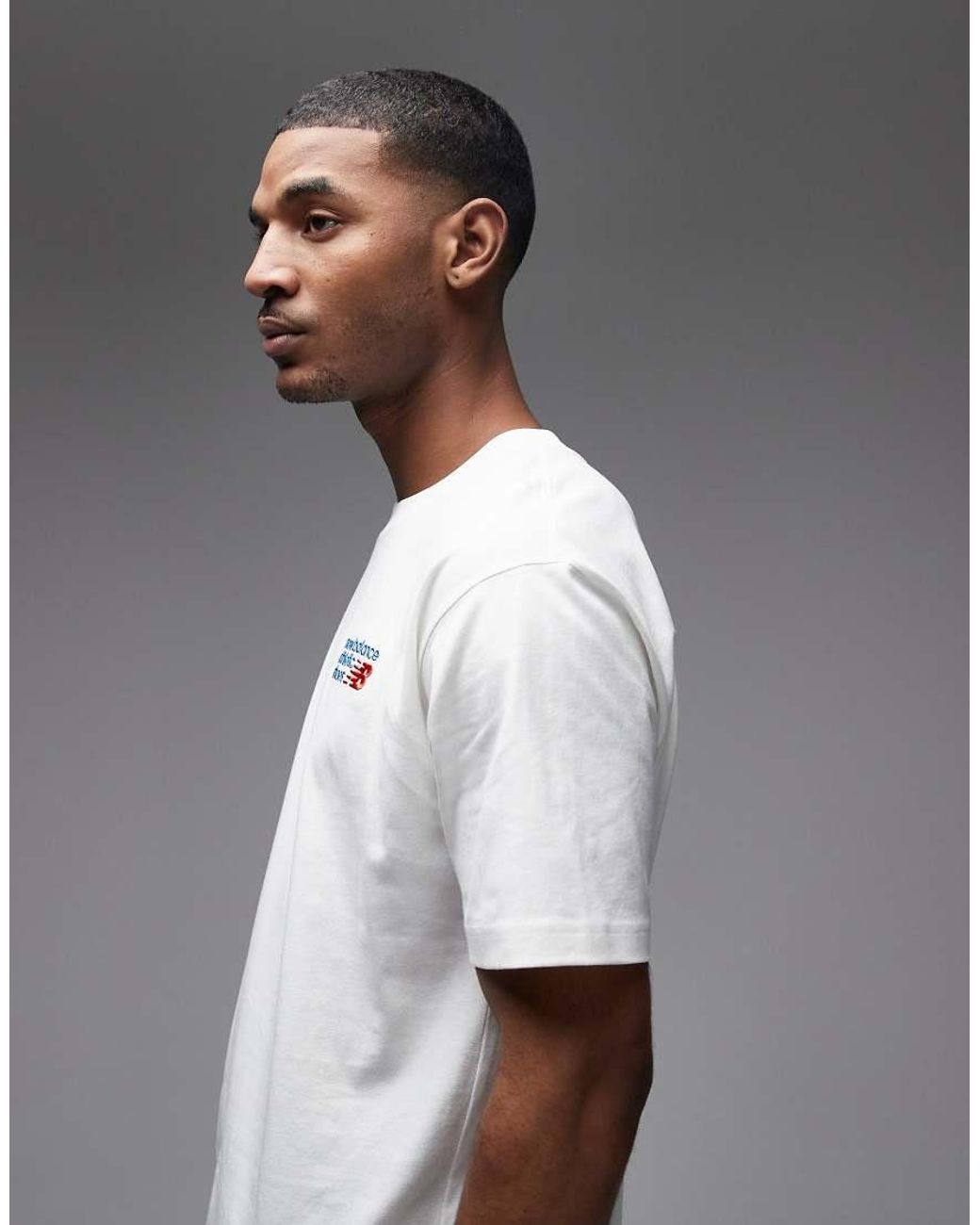 New Balance Gray Athletics Premium Logo T-shirt for men