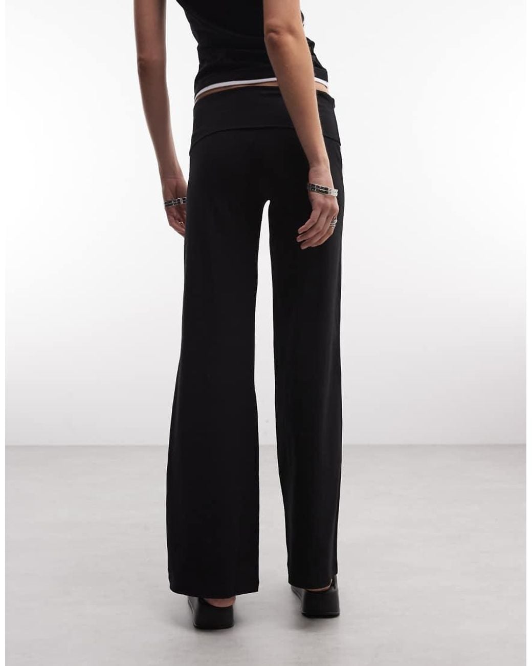 Collusion White Low Rise Flared Track Pant Co-ord