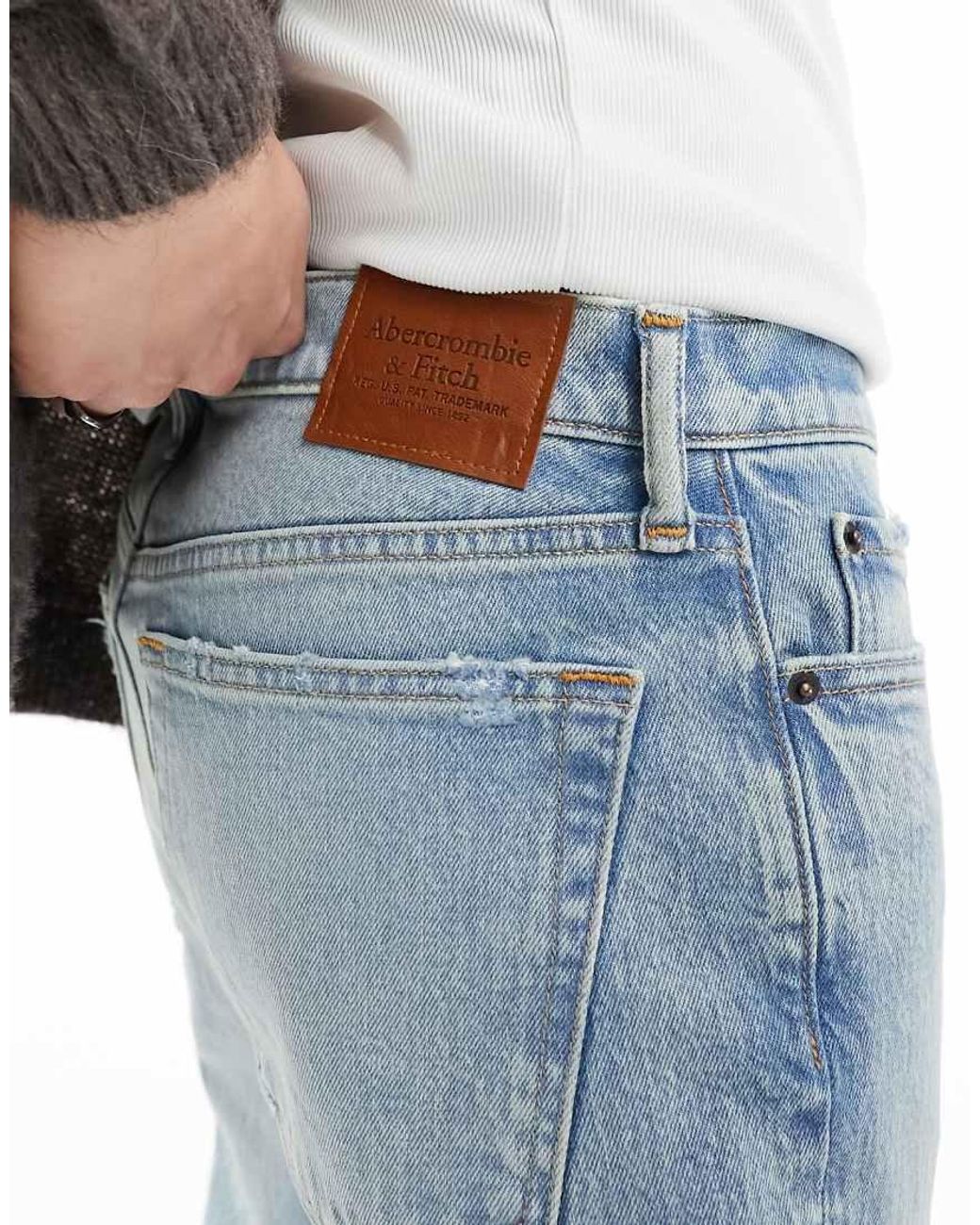 Abercrombie & Fitch Blue 90s Athletic Slim Fit Jeans for men