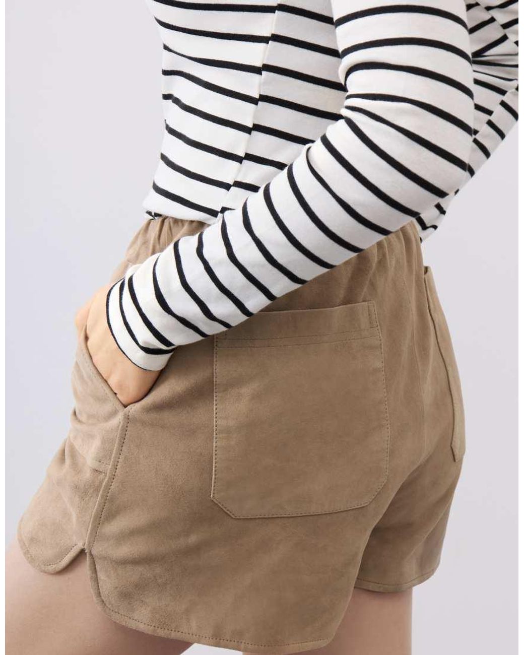 Bolongaro Trevor Natural Real Suede Tracie Short
