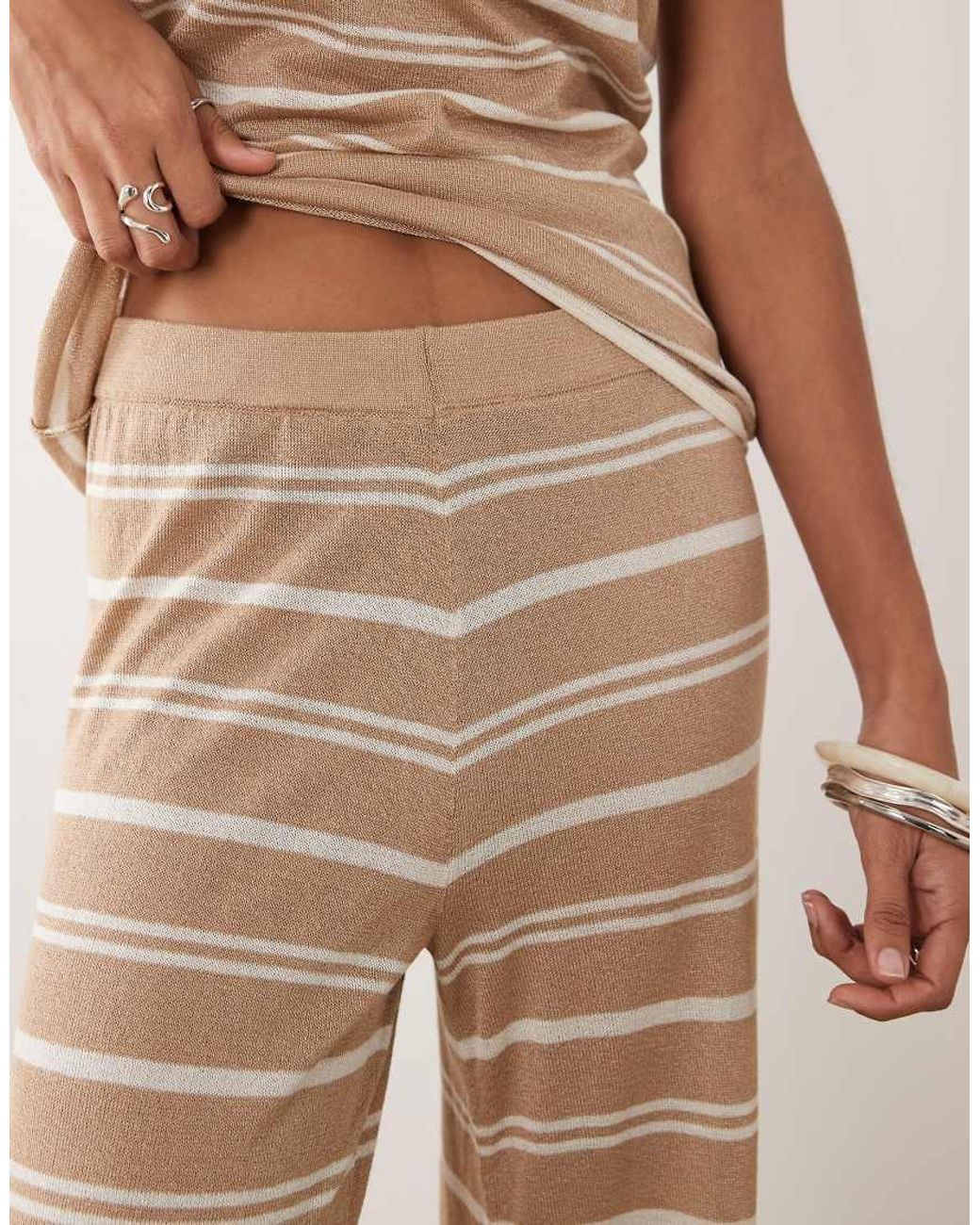 ASOS Natural Sheer Knit Beach Pants
