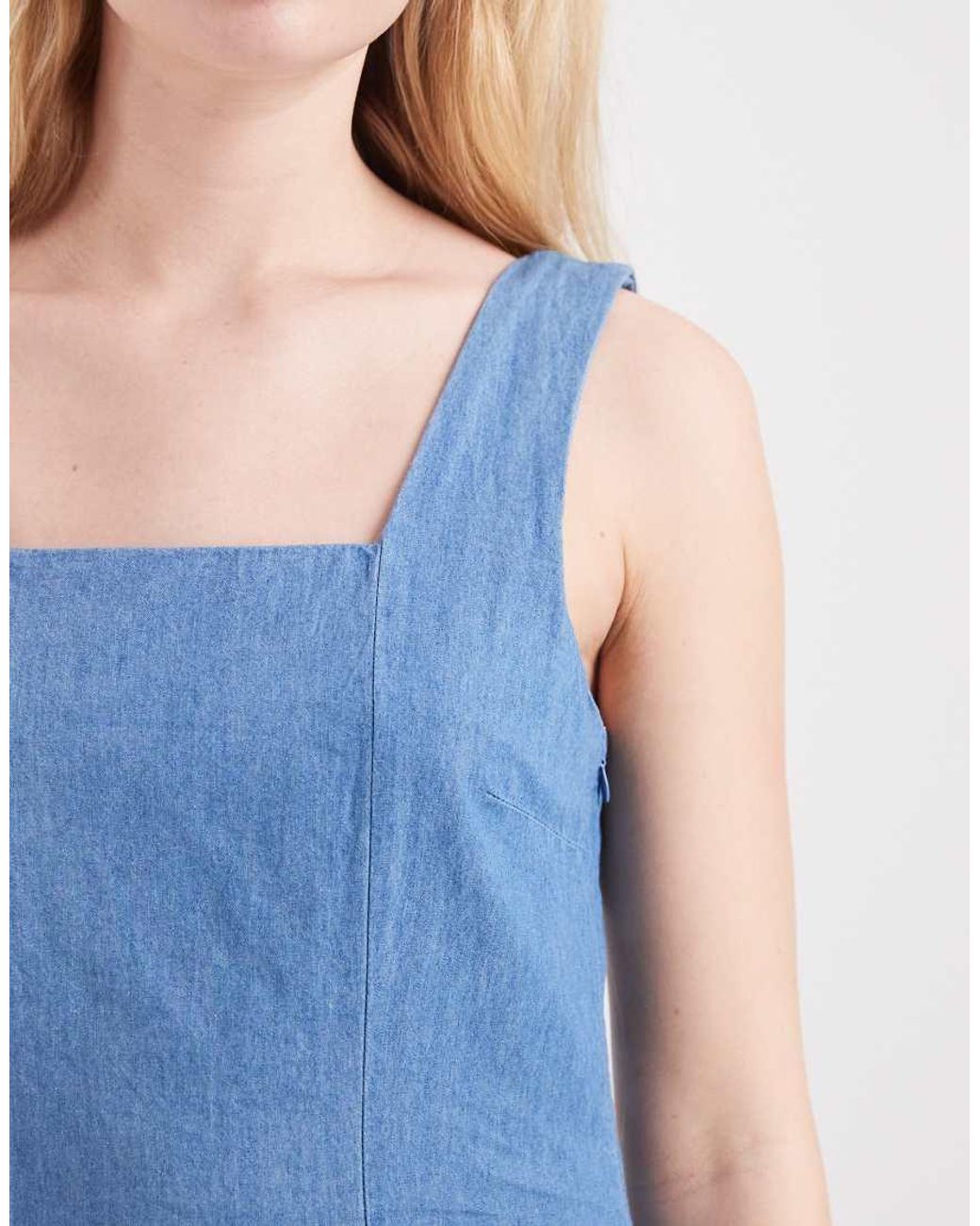 Cotton On Blue Square Neck Mini Dress