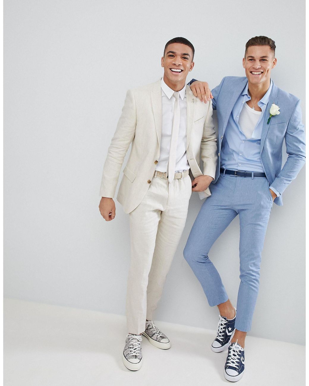 River Island Wedding Linen Suit Jacket in Blue for Men | Lyst Canada