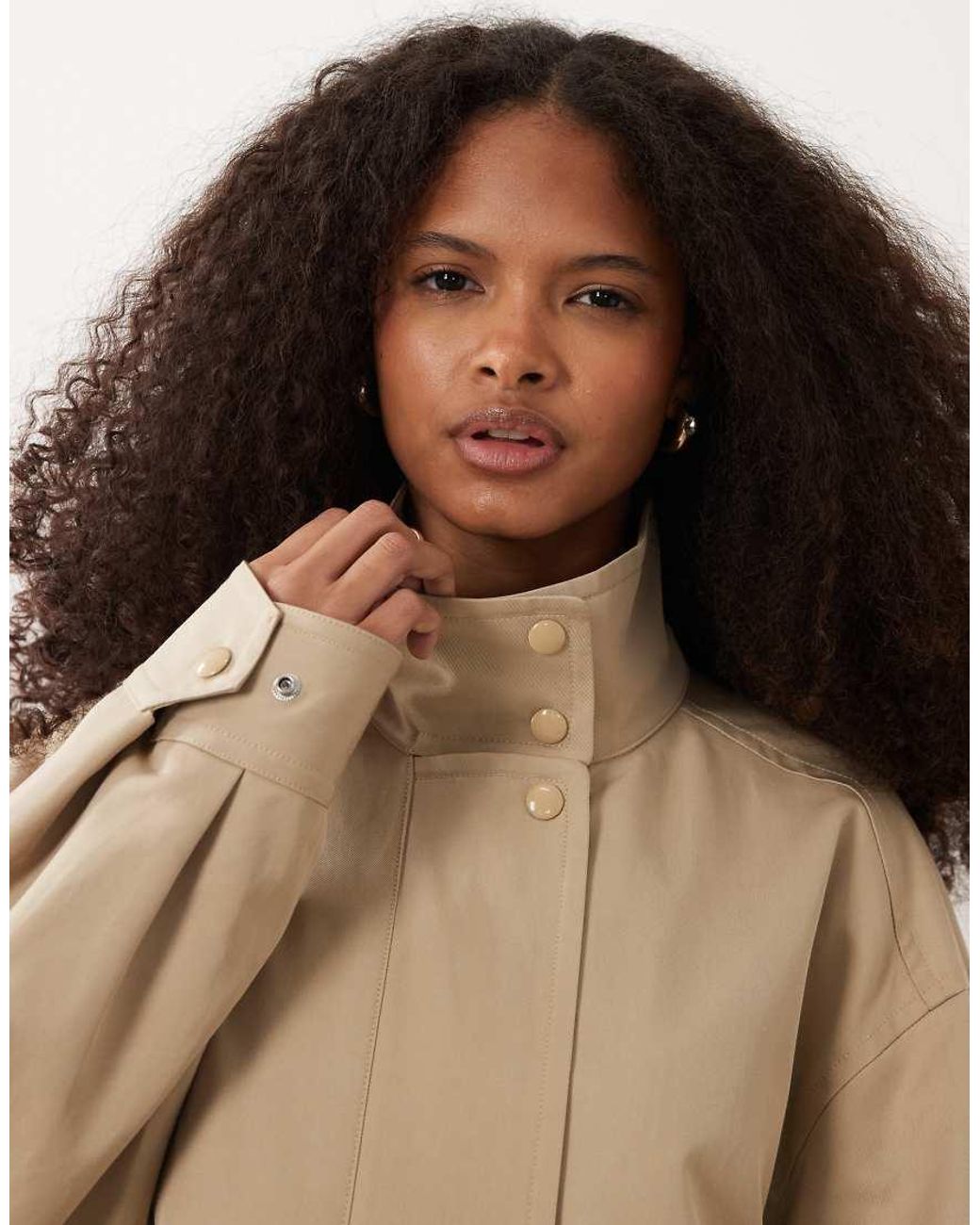 ARKET Natural Funnel Neck Harrington Bomber