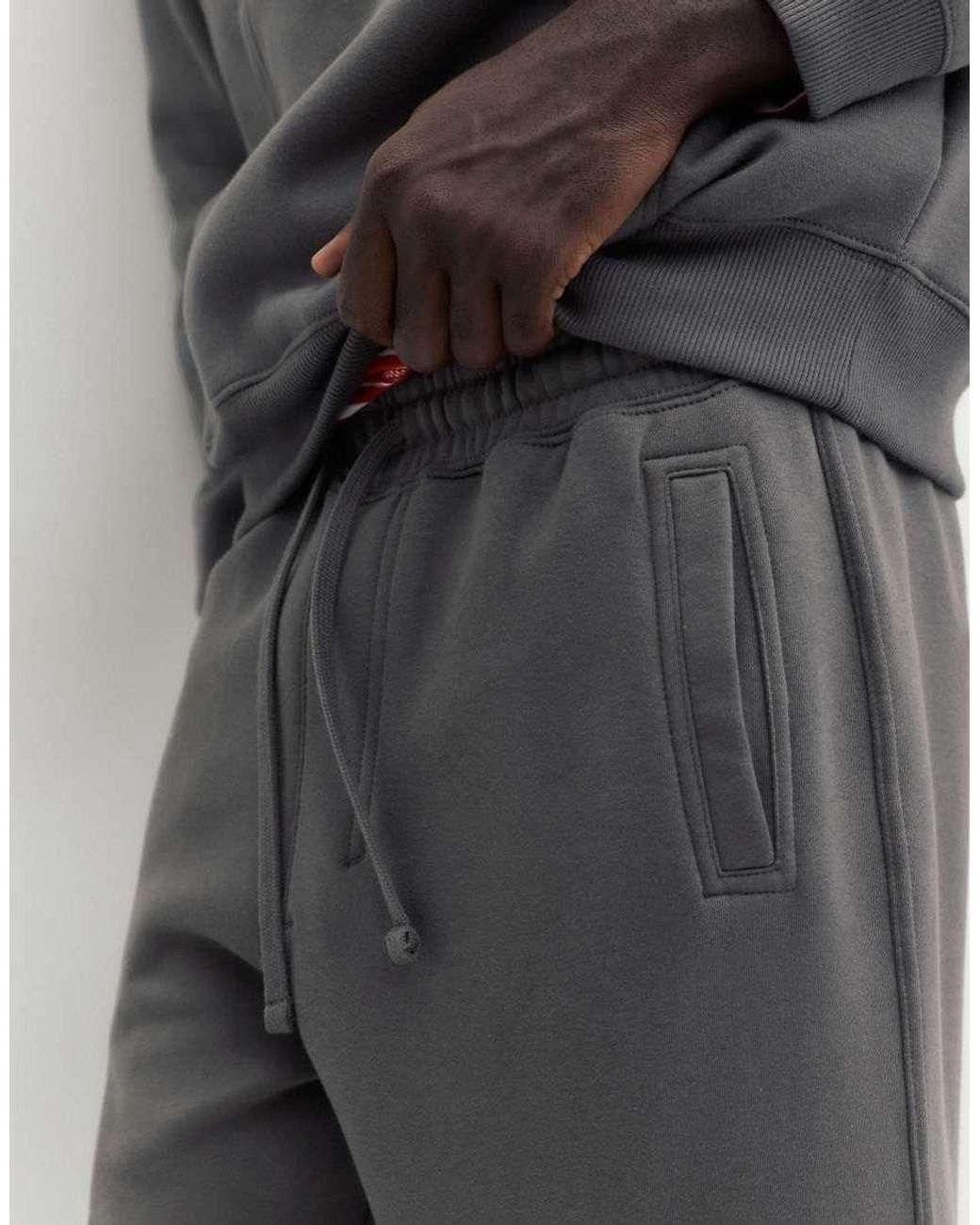 Pull&Bear Gray baggy joggers for men