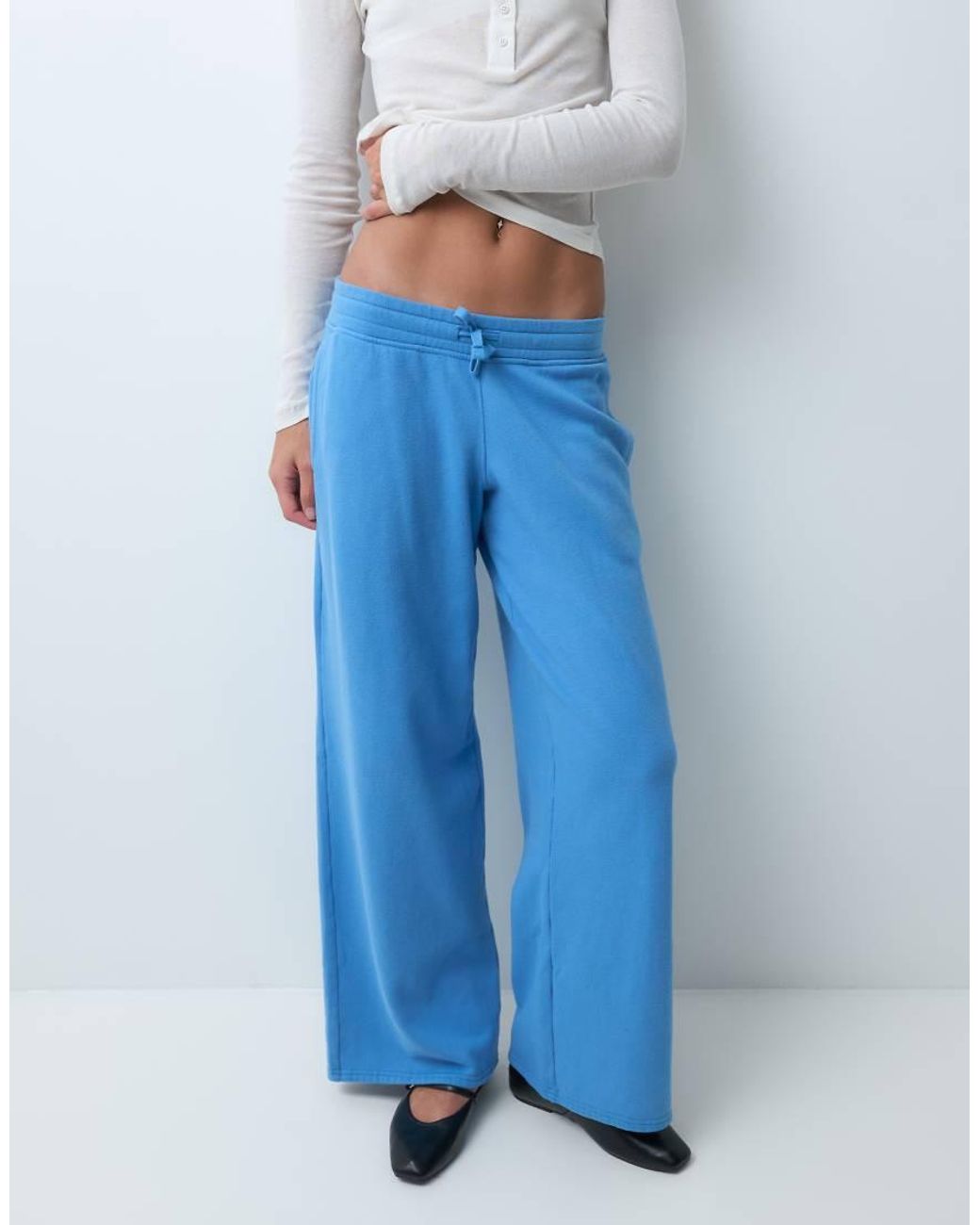 Hollister Blue Low Rise Wide Leg joggers