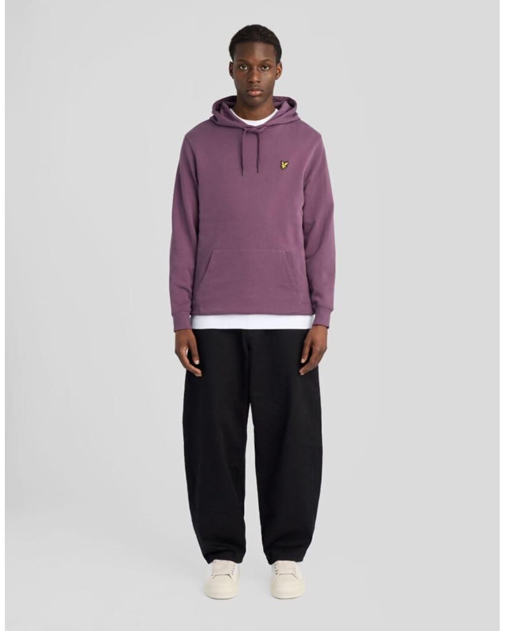Lyle & Scott Purple Mid Layers Pullover Hoodie for men