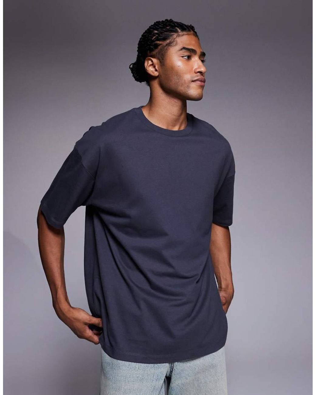 ASOS Blue Oversized T-shirt With Food Graphic for men