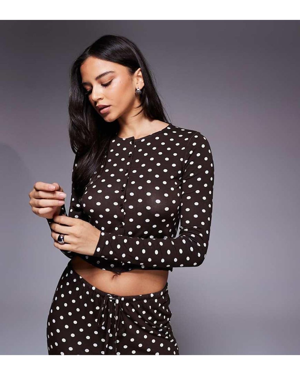 Kaiia Black Exclusive Super Soft Jersey Button Through Long Sleeve Top Co-Ord
