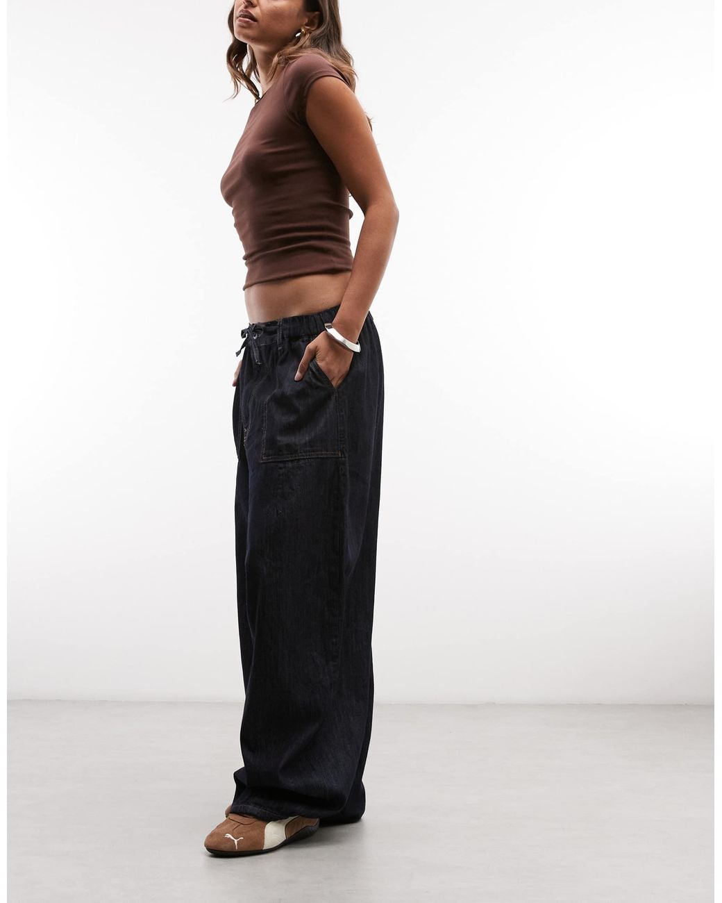 Collusion Blue Chambray Balloon Jeans