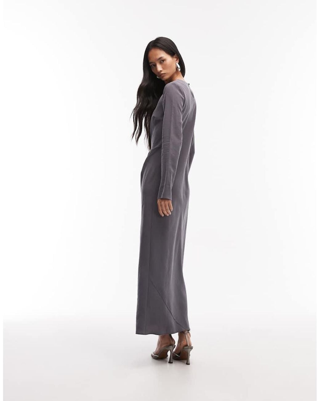 ASOS White Slash Neck Drop Waist Belted Maxi Dress