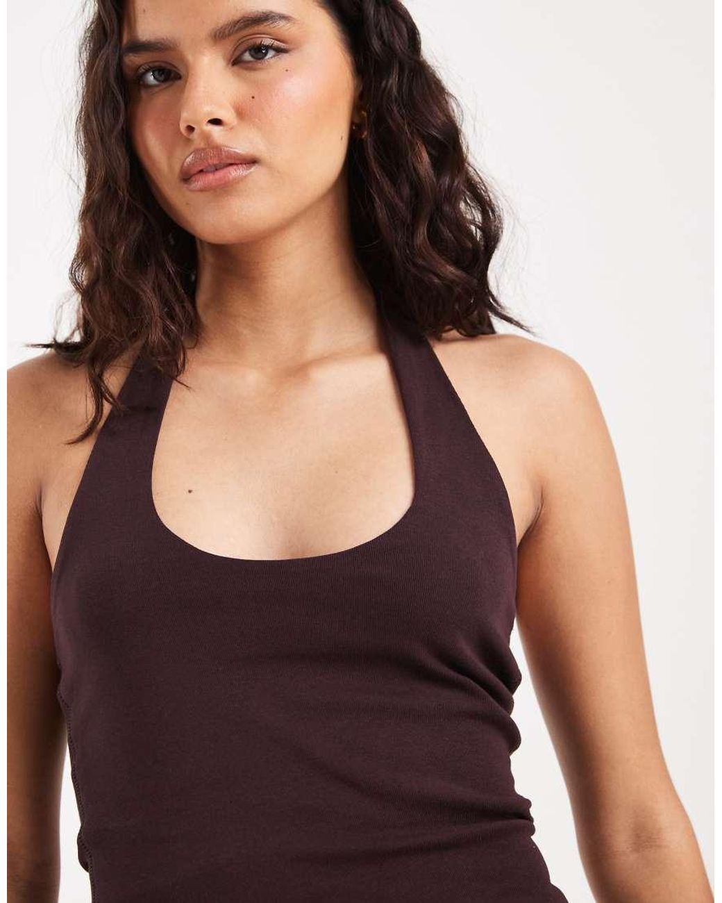 River Island Purple Halterneck Tank Top