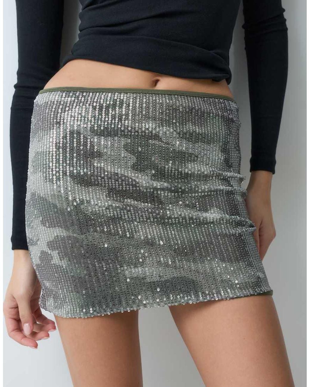 ASOS Multicolor Printed Sequin Mini Skirt