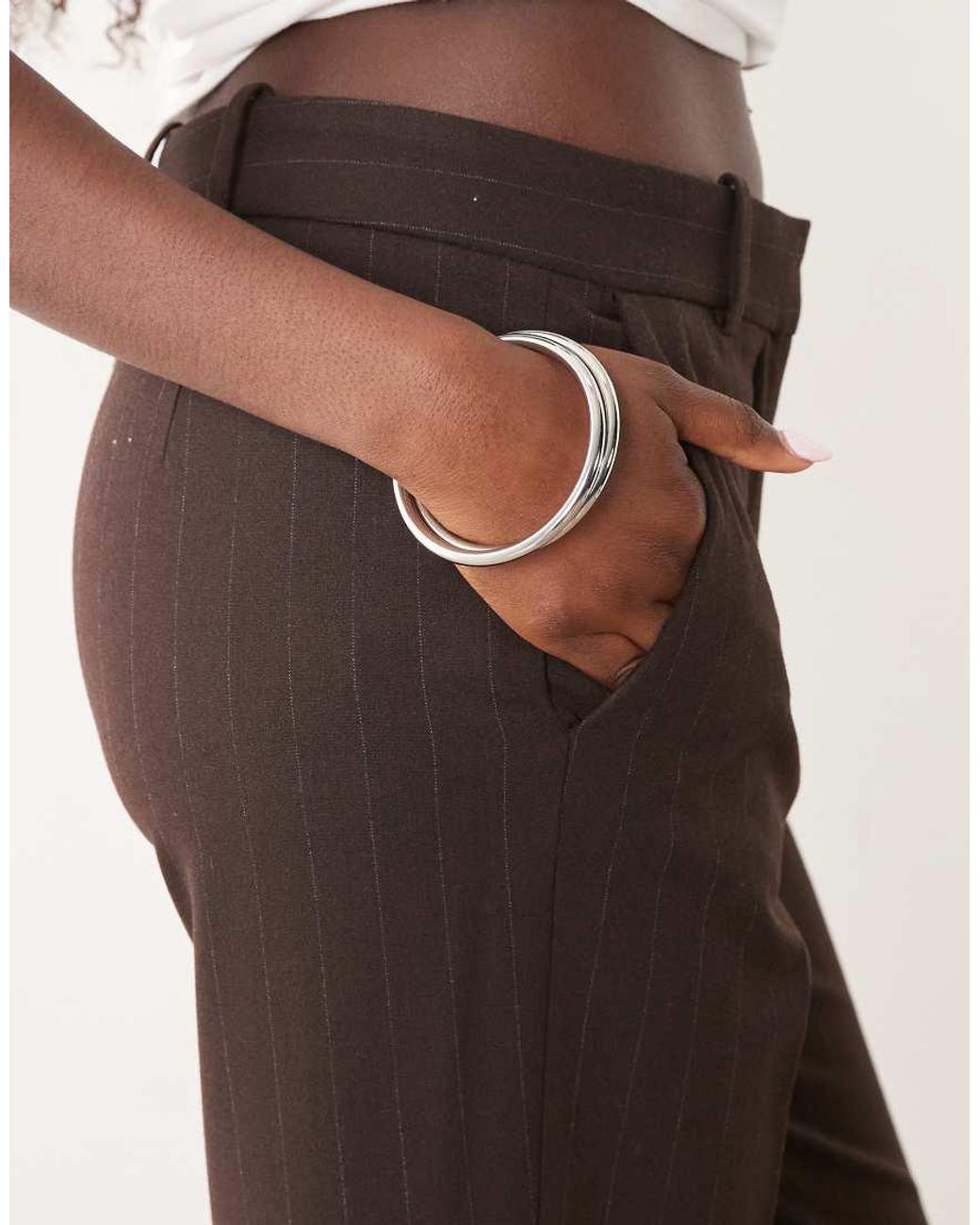 Mango White Tailored Trouser