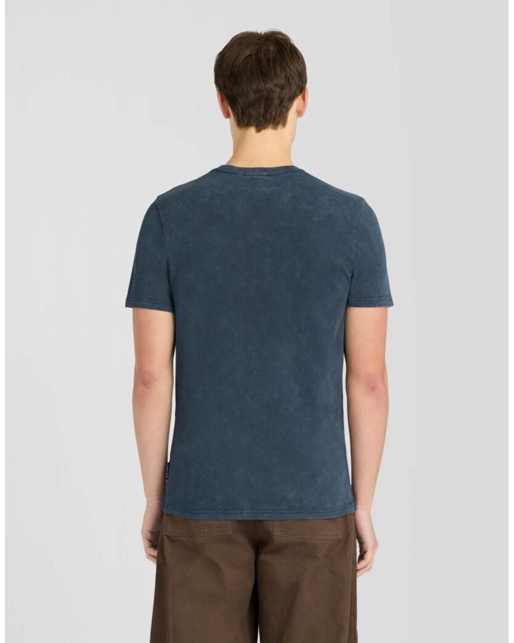 Lyle & Scott Blue Ss T-Shirts Washed Fan Club Graphic T-Shirt for men