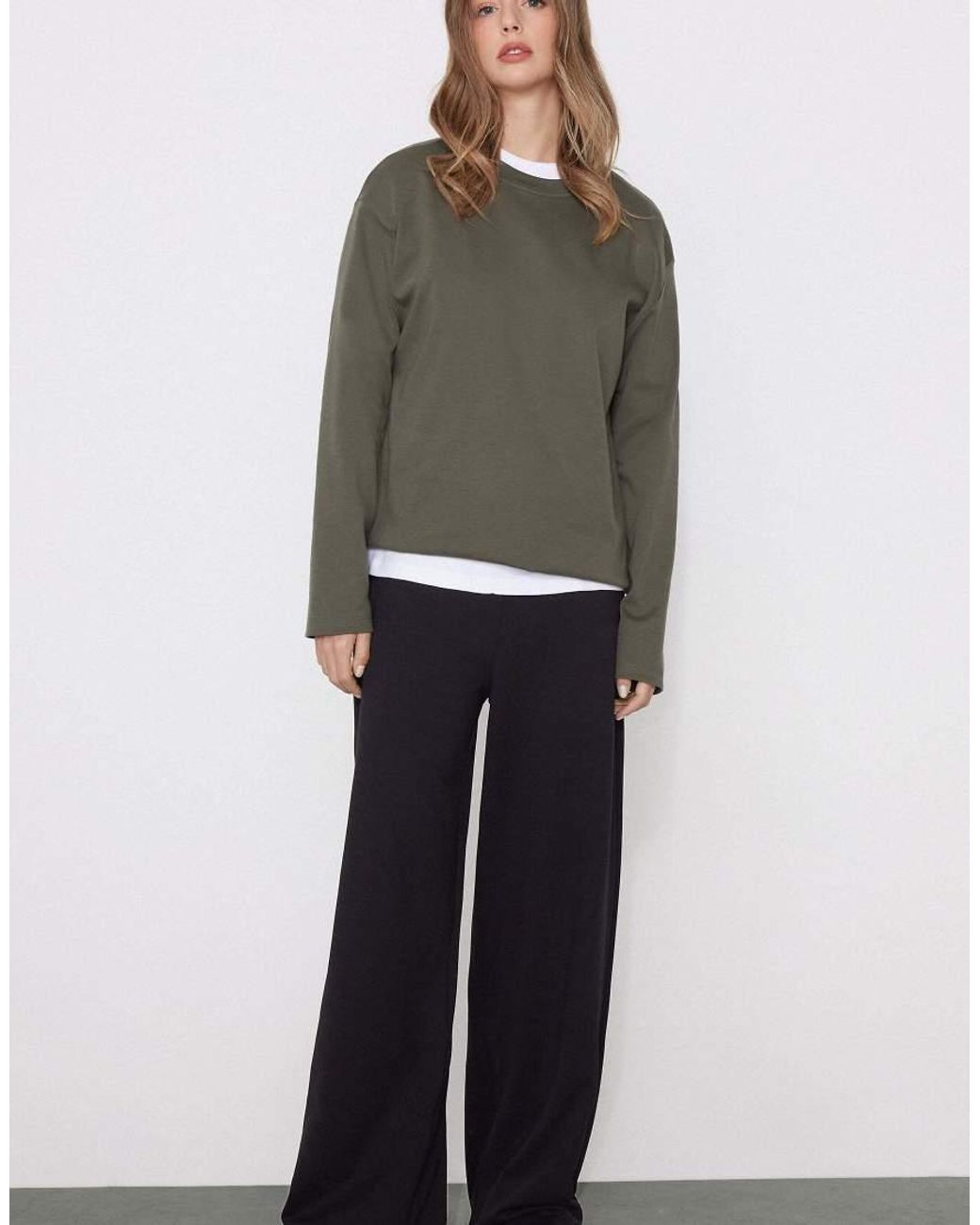 Tezenis Gray Mid Weight Cotton Long Sleeve T-Shirt