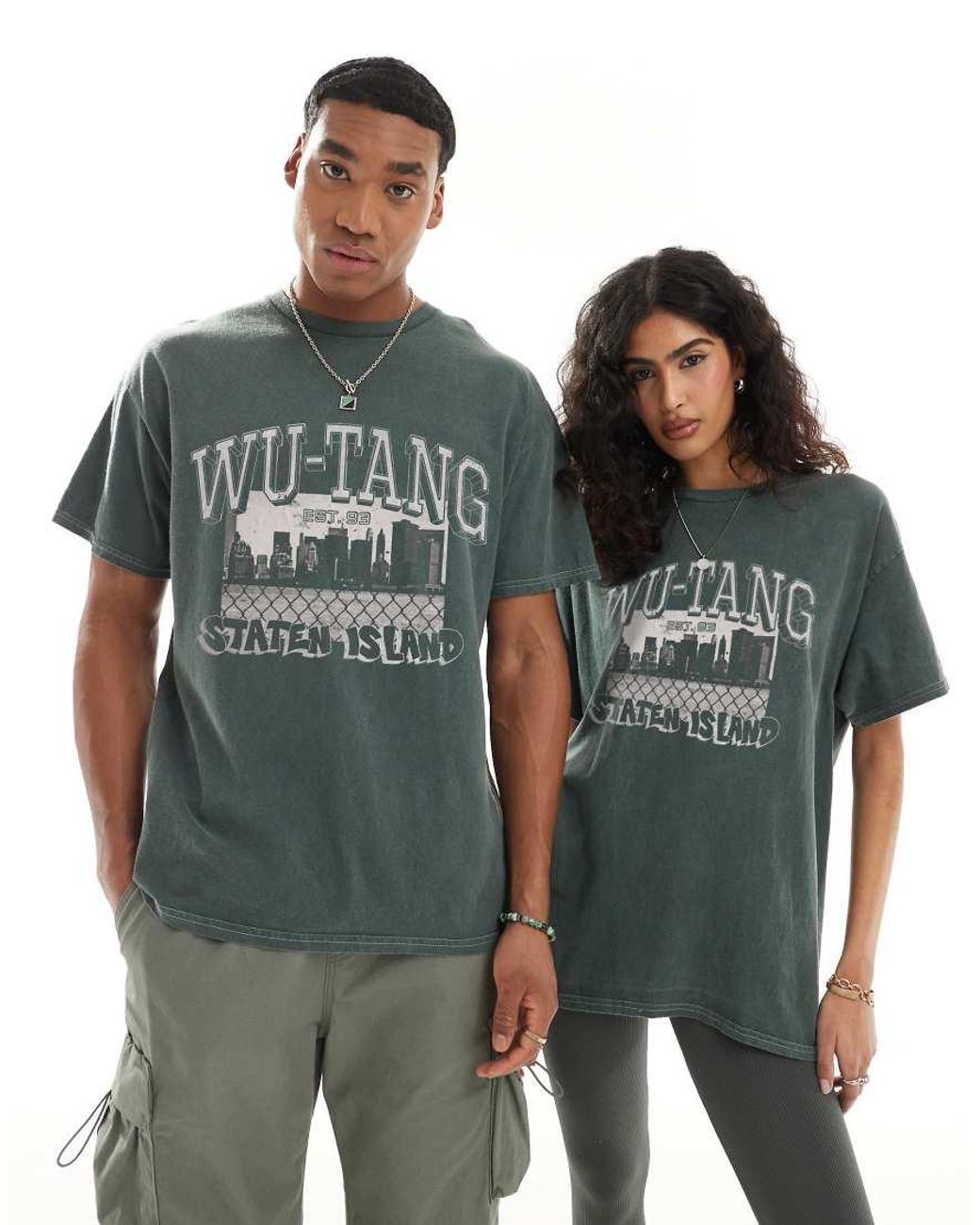 PRNT Green X Wu-Tang Clan Staten Varsity Relaxed Fit T-Shirt
