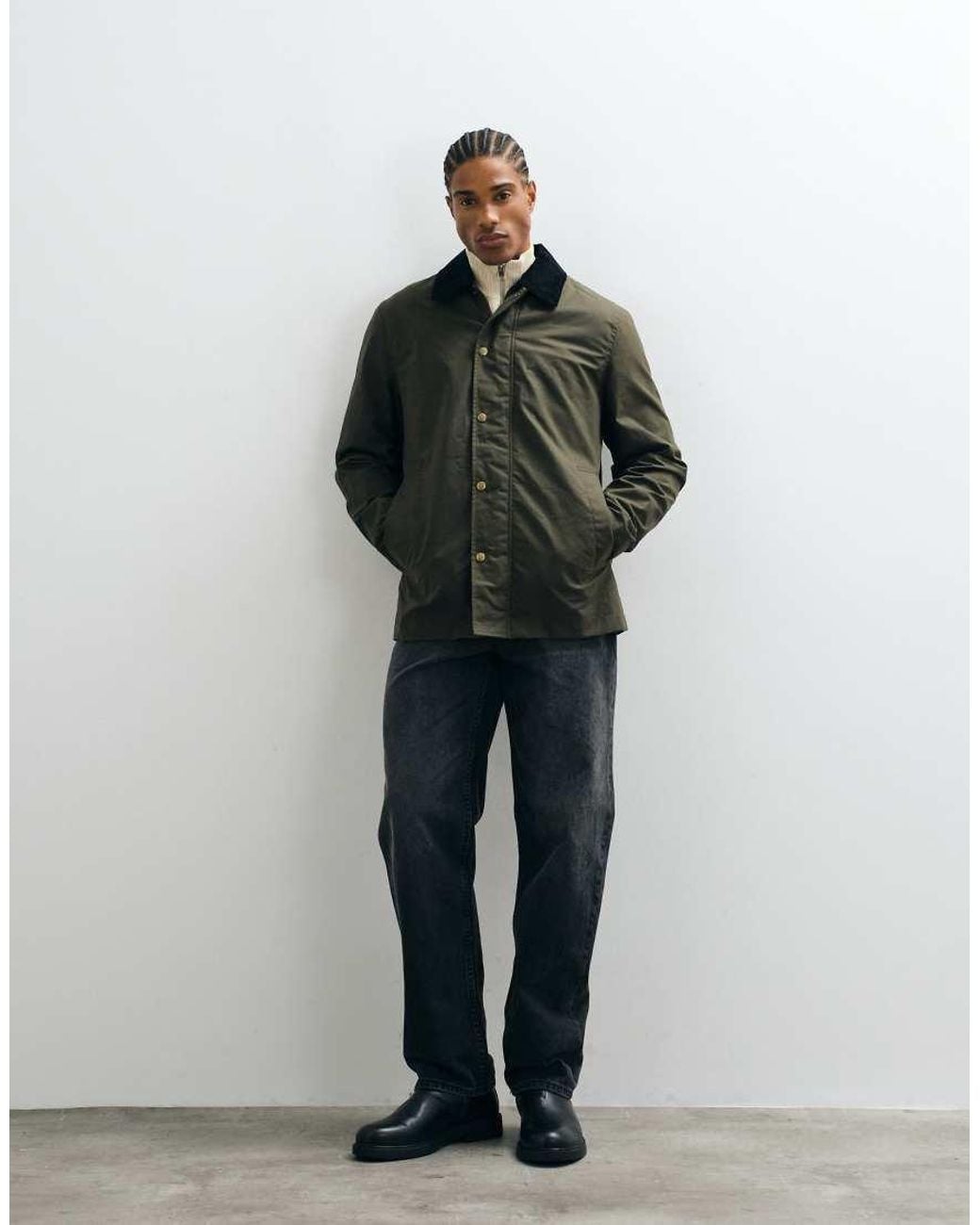 SELECTED Green Halley Stevensons Wax Barn Jacket for men