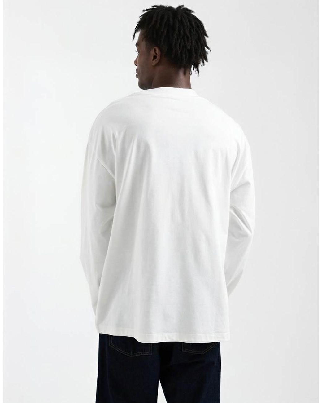 ASOS White Essentials Oversized Long Sleeve T-shirt for men