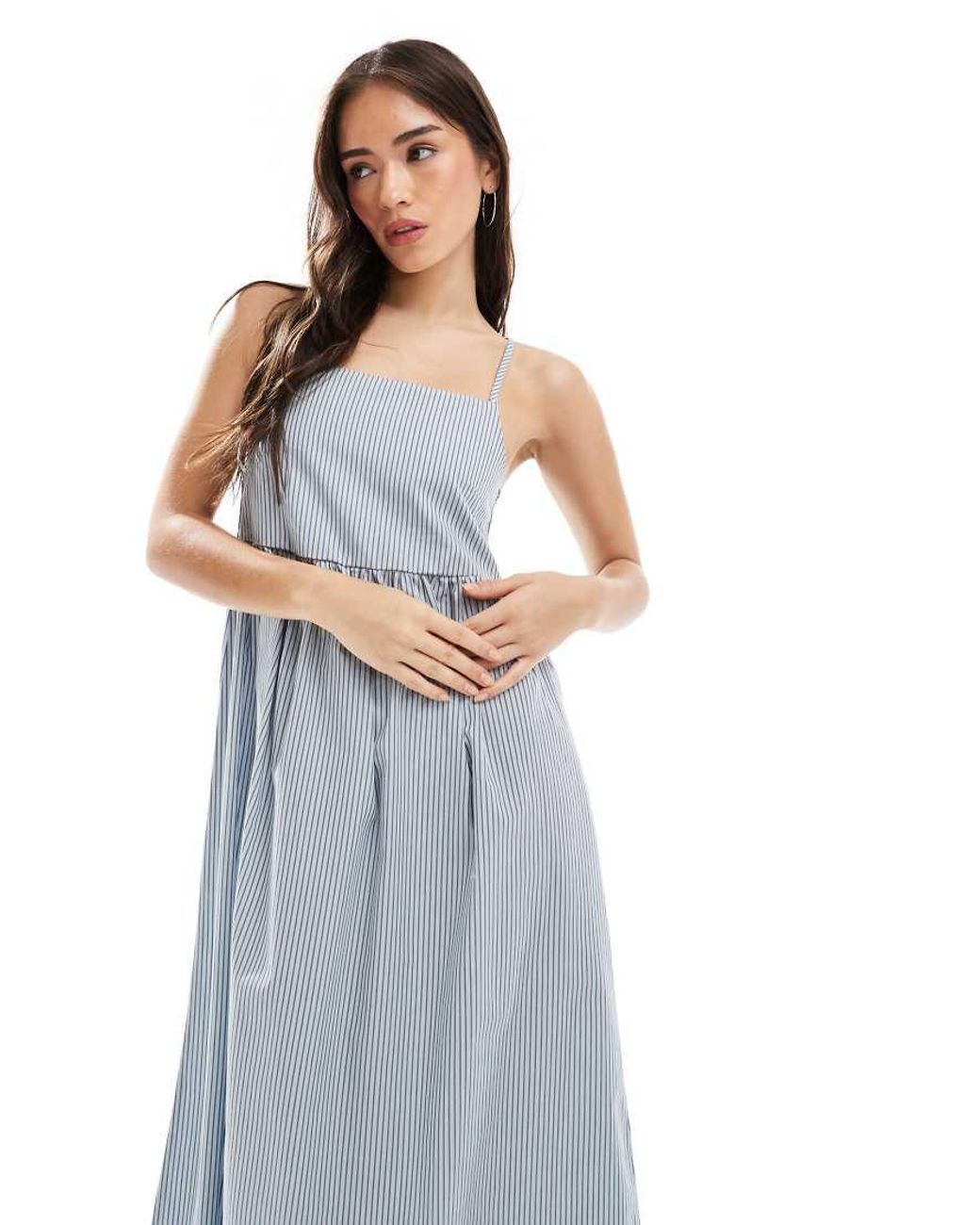Pieces Midi Cami-Jurk in het Blue