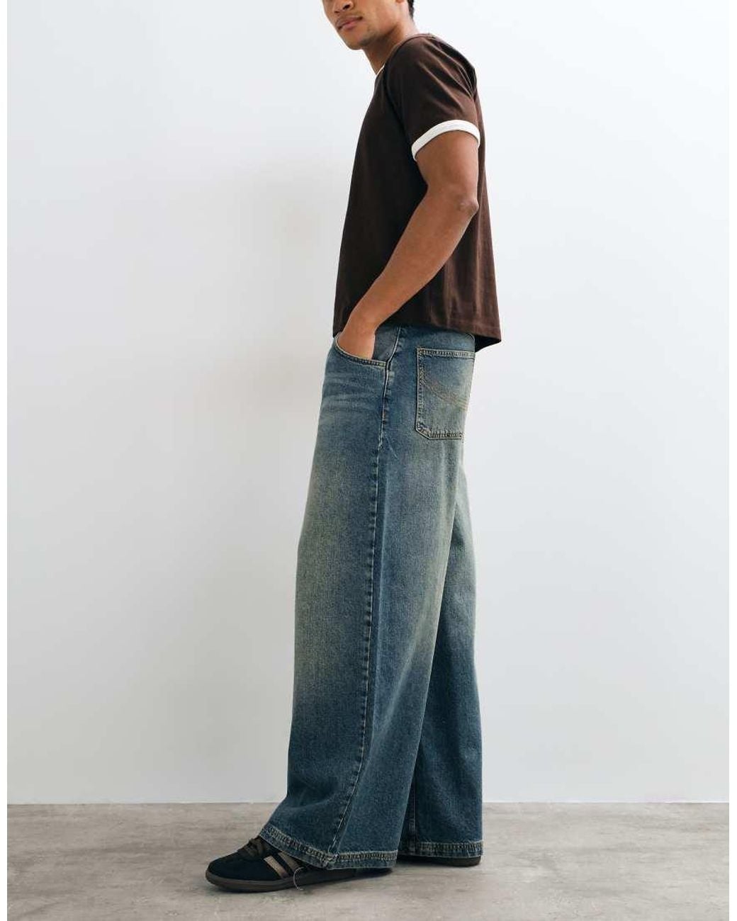 Collusion Blue Xl baggy Skate Jean for men