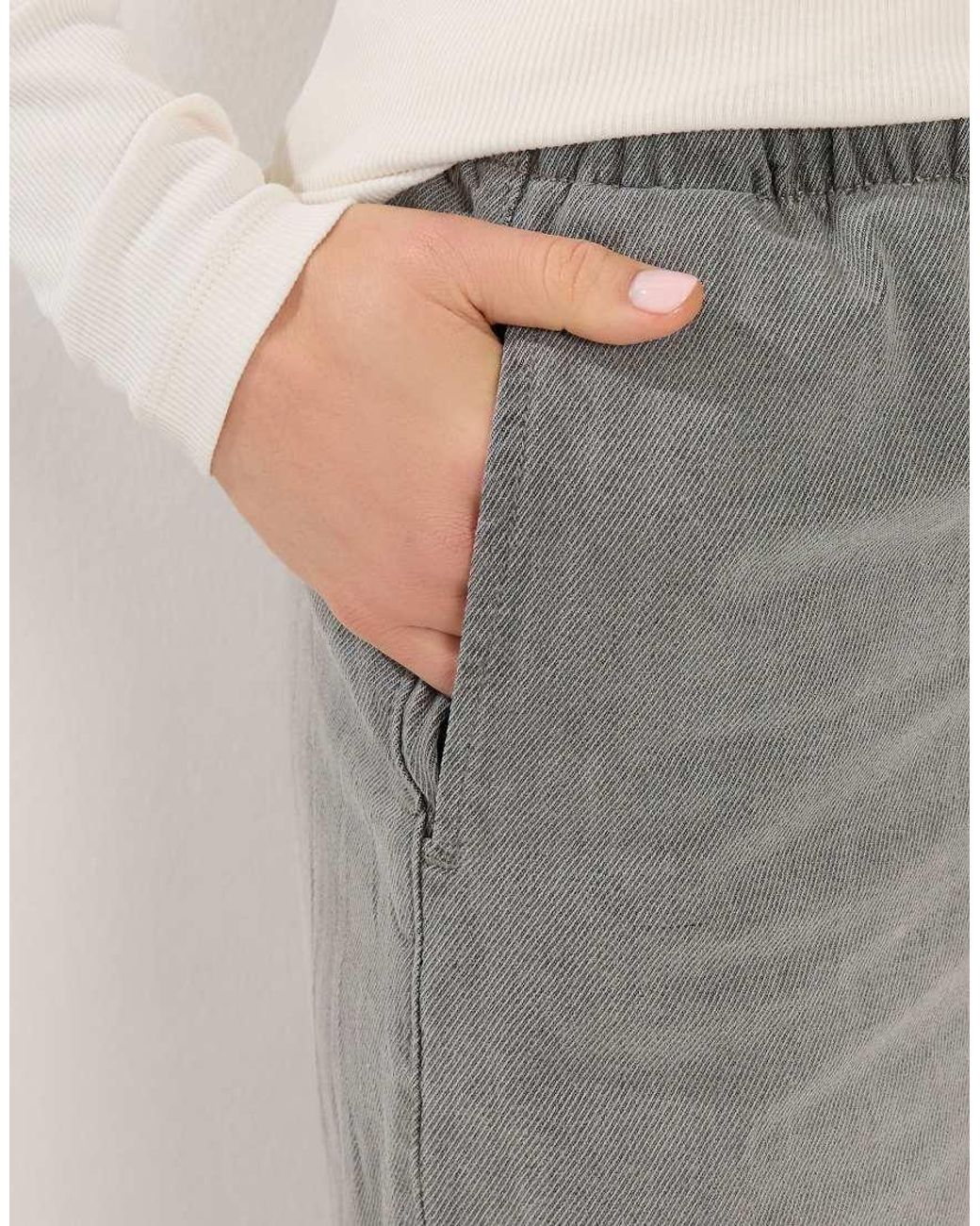 Long Tall Sally White Pull On Wide Leg Jeans
