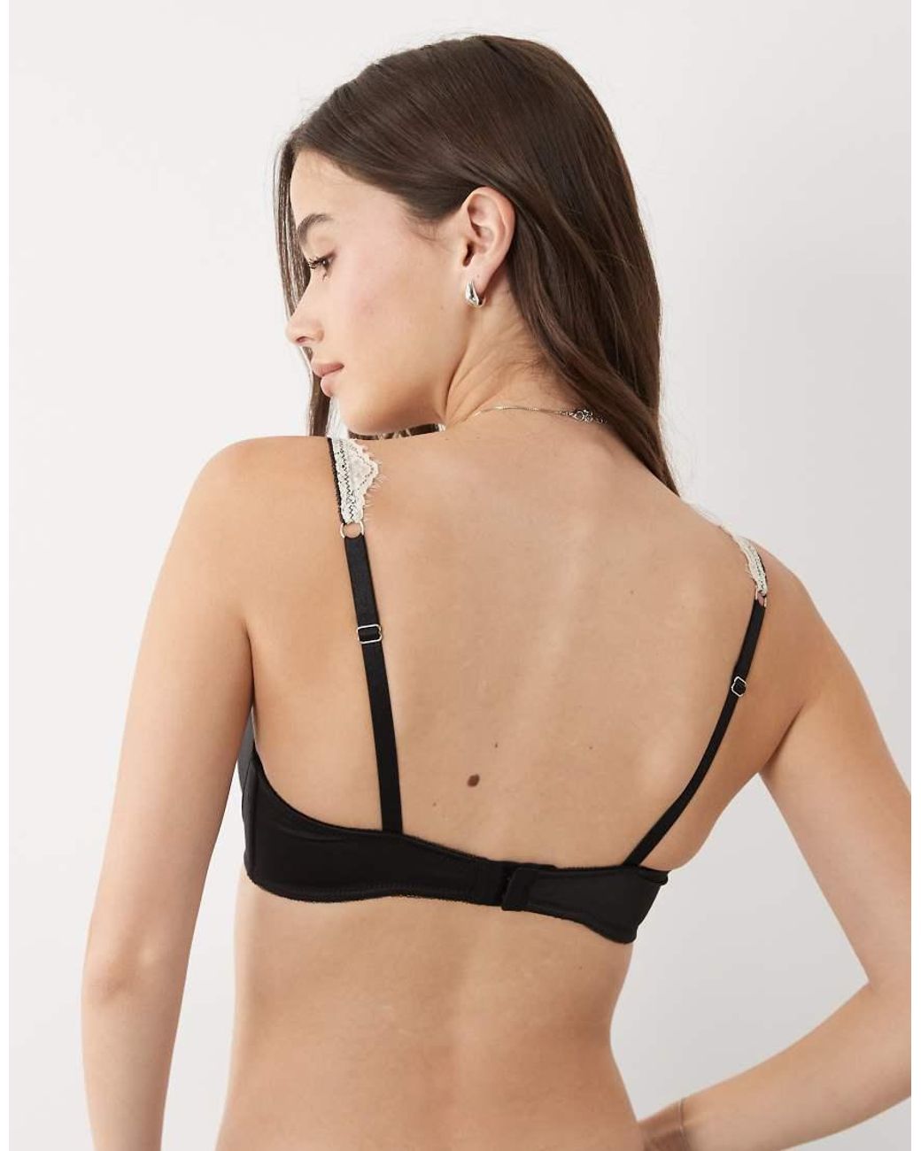 ASOS Black Fuller Bust Delilah Satin High Apex Underwire