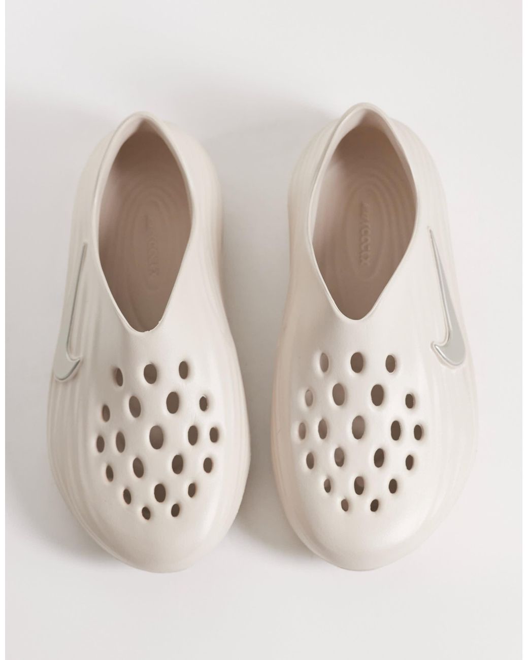 Nike White Reactx Rejuven8 Clogs