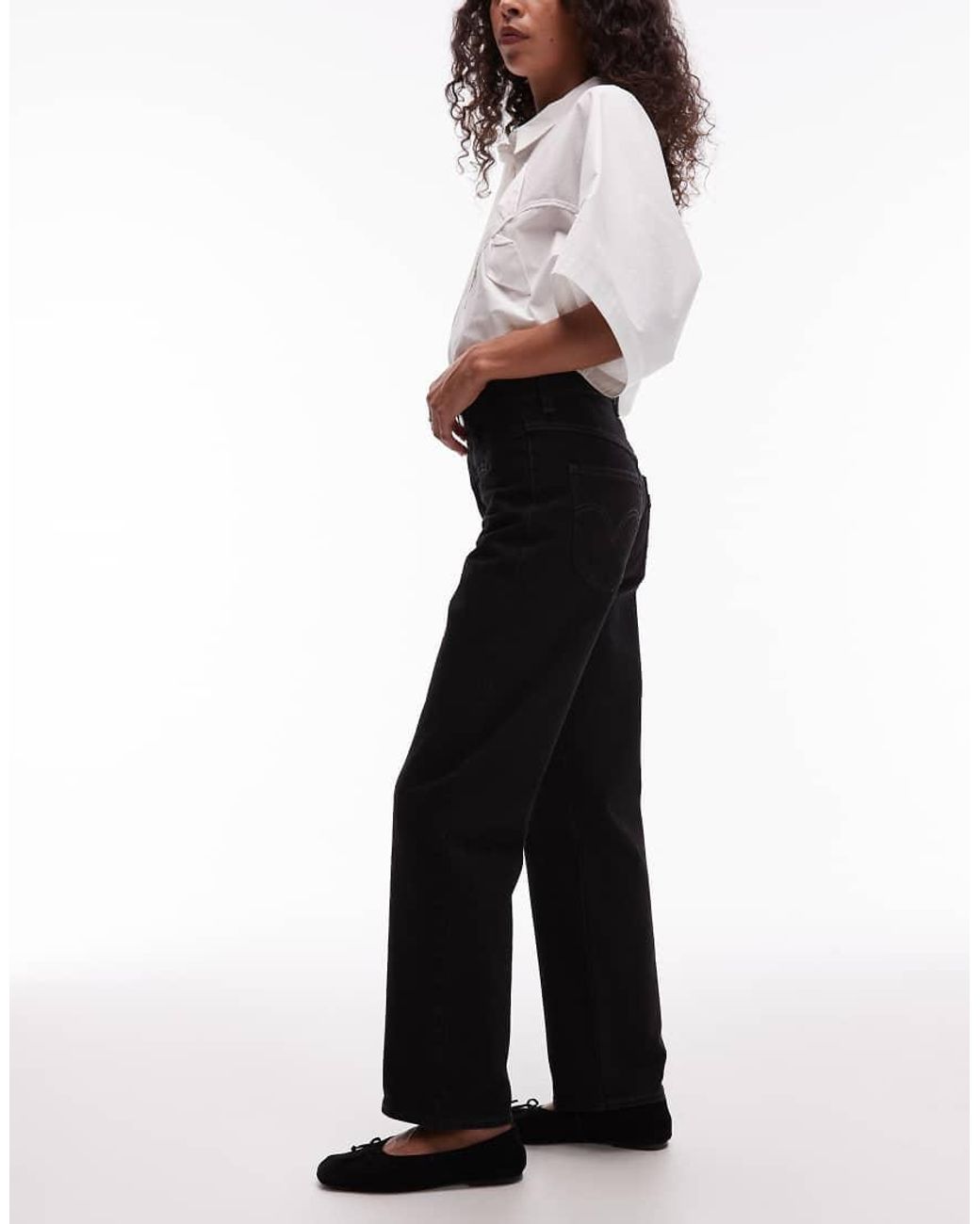 Levi's Black Ribcage Straight Ankle Western Jeans
