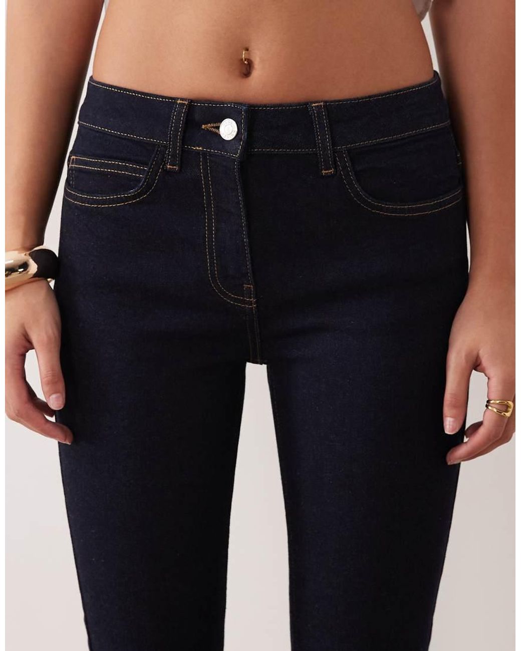 ASOS Natural Denim Super Stretch Clean Capri